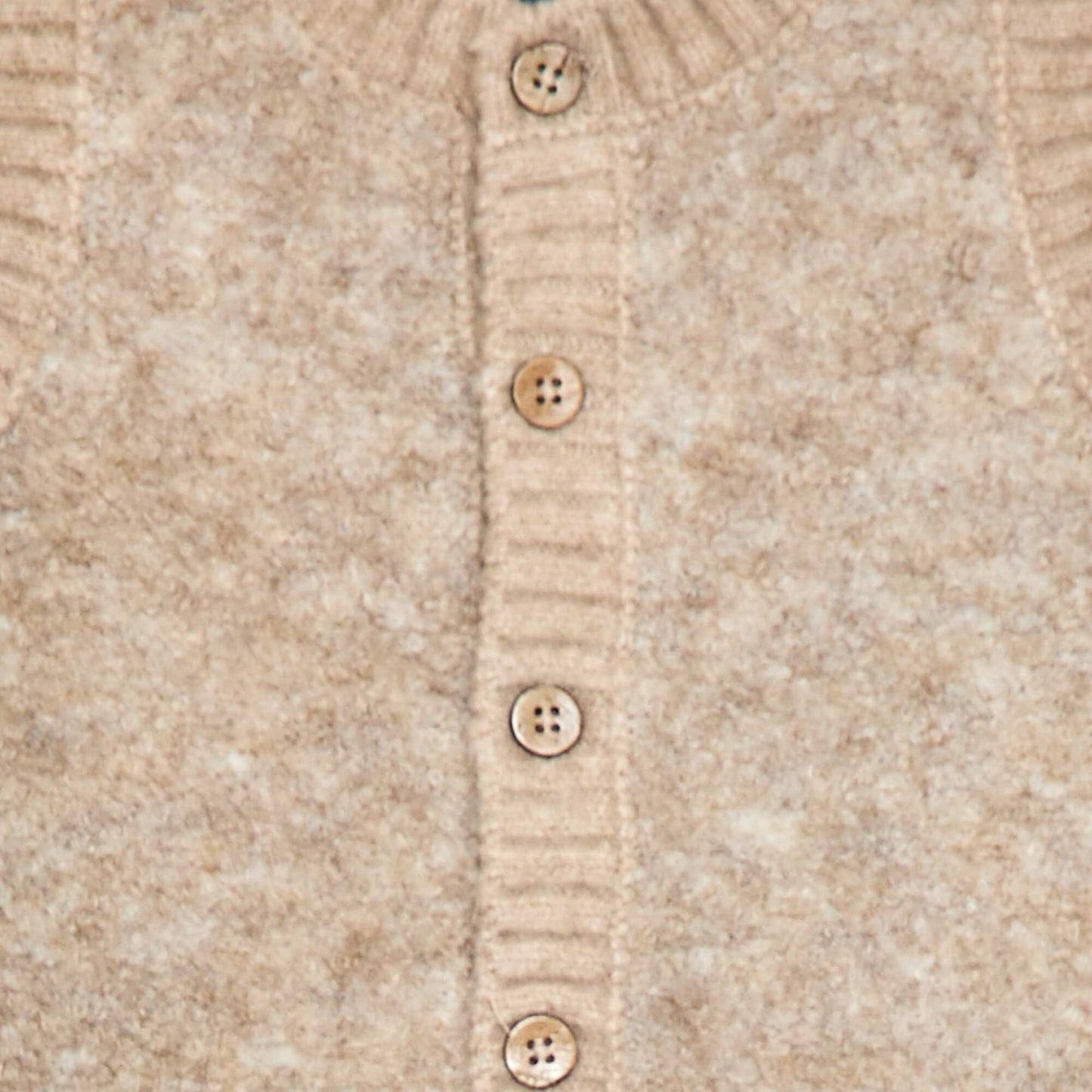 Sweater sin mangas de punto bouclé BEIGE