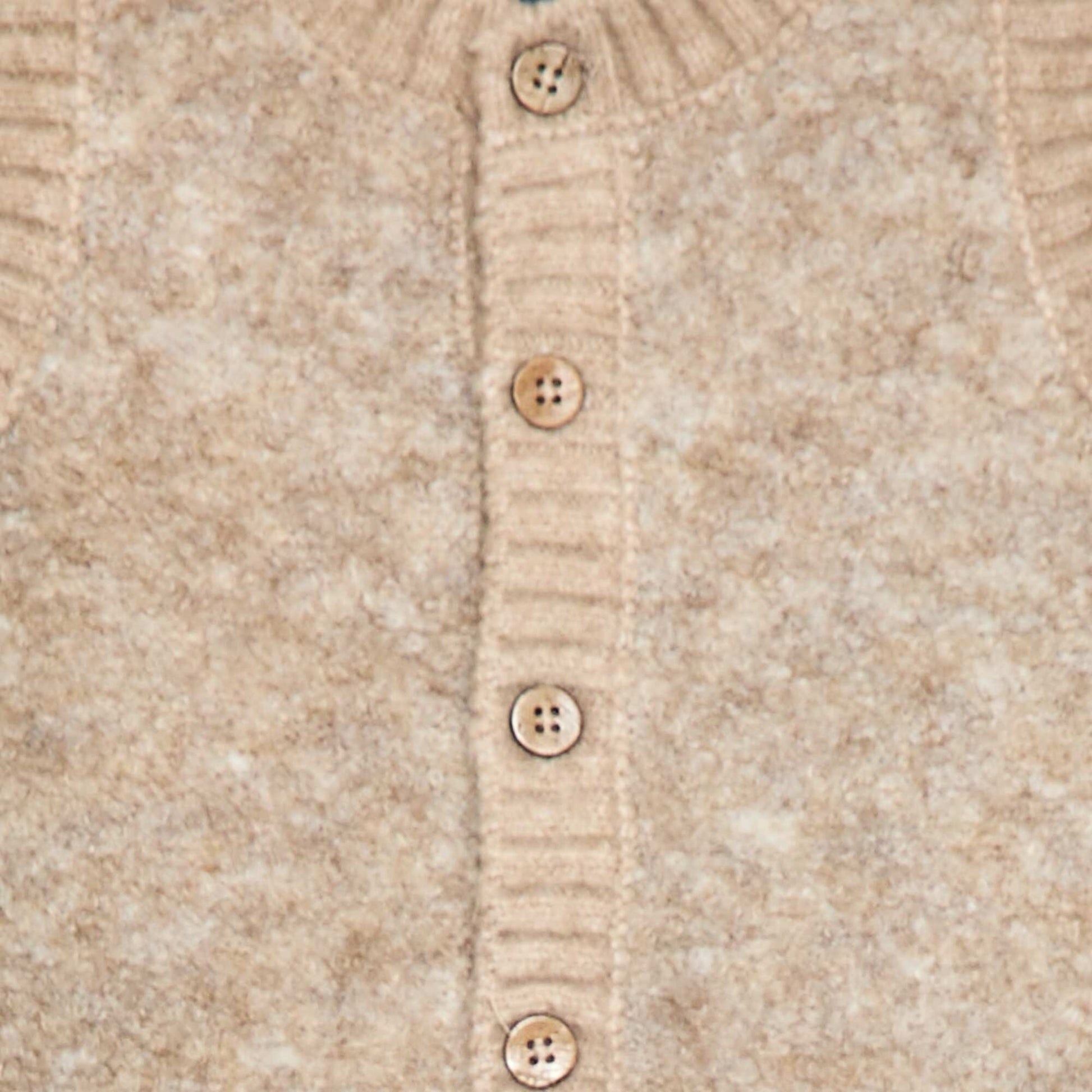 Sweater sin mangas de punto bouclé BEIGE