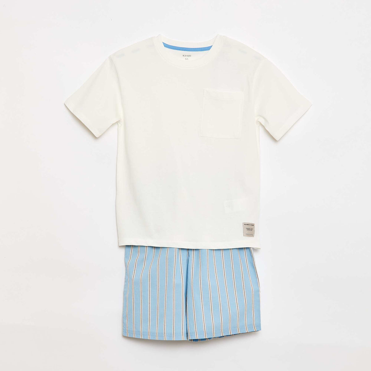Pijama corto 2 piezas AZUL