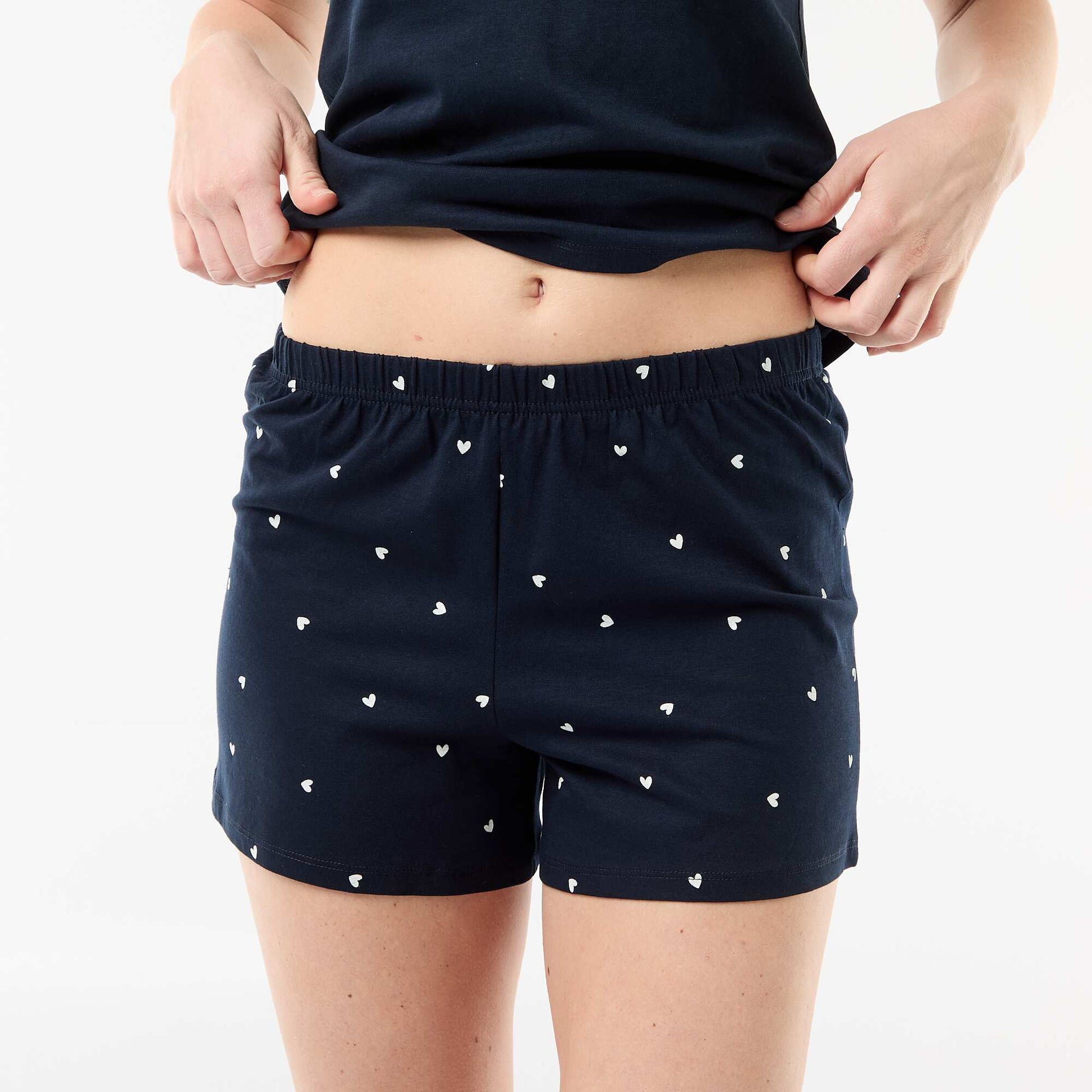 Pijama corto estampado - 2 piezas AZUL