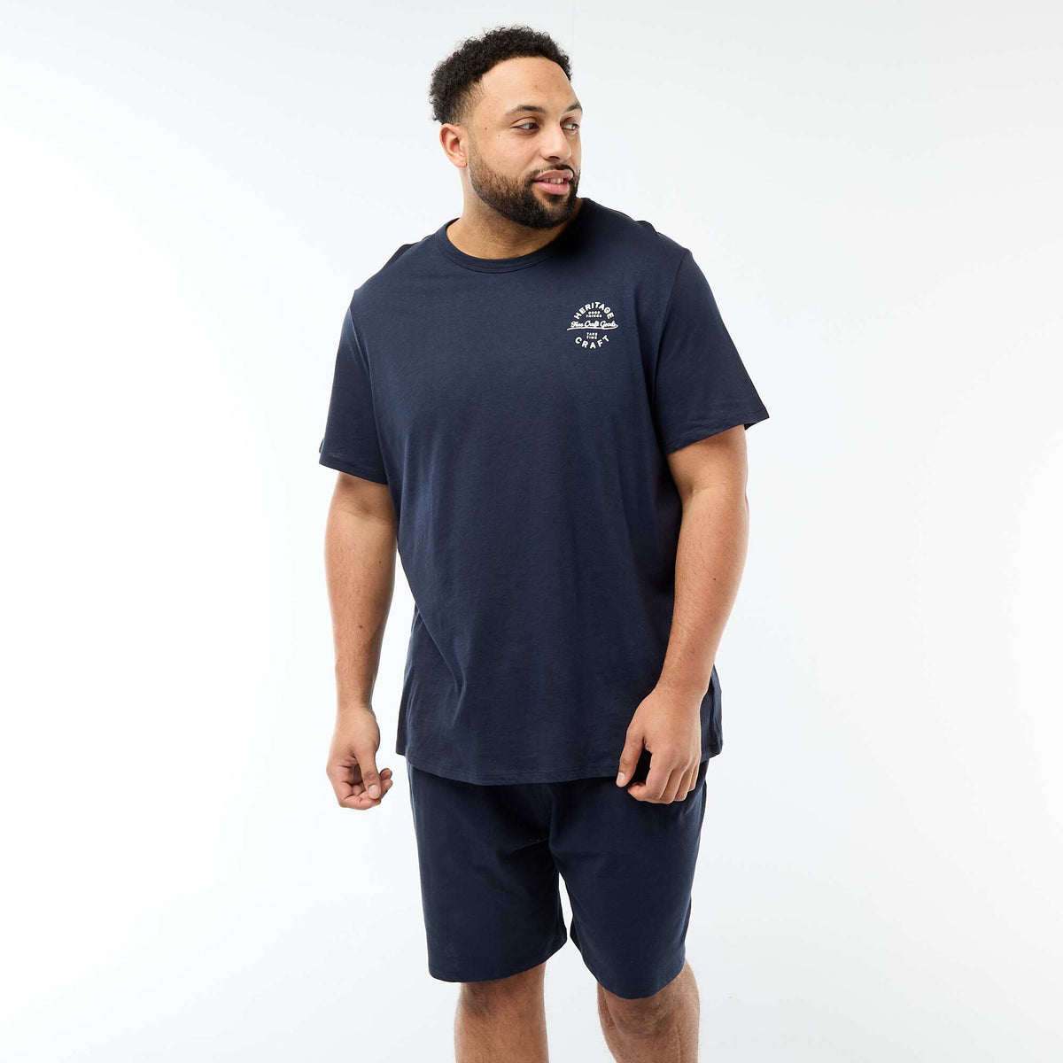 Conjunto pijama corto camiseta + pantalón corto - 2 piezas AZUL