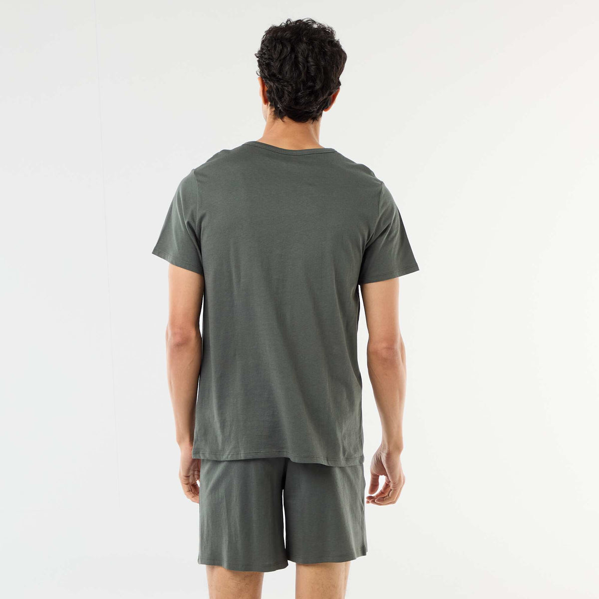 Conjunto de pijama corto camiseta + pantalón corto - 2 piezas VERDE