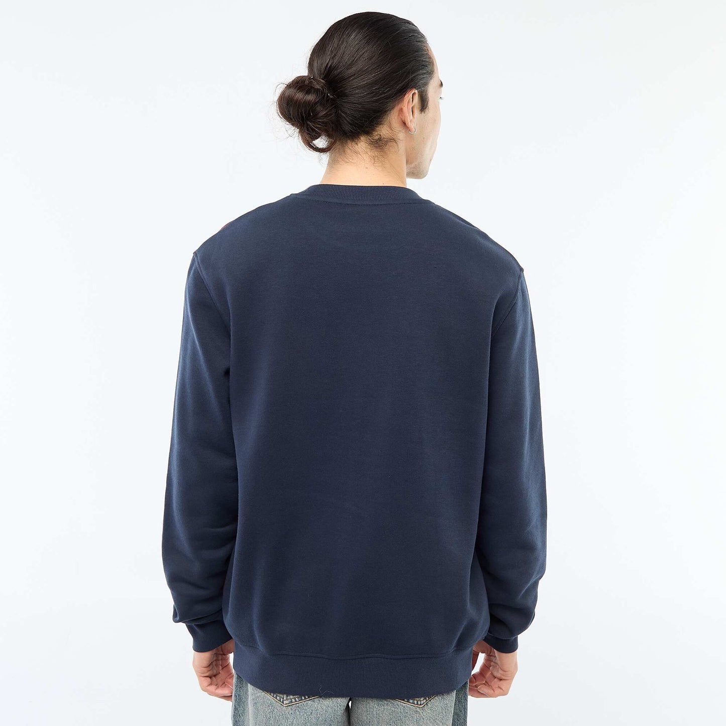 Buzo color block estilo deportivo AZUL