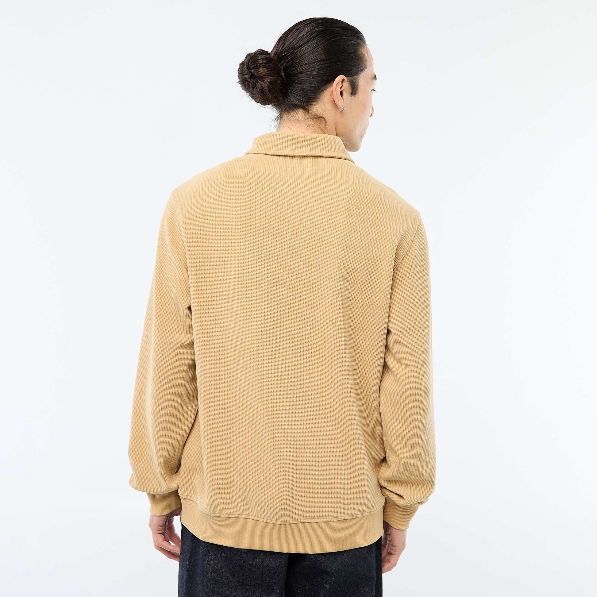 Buzo en tejido gofrado BEIGE