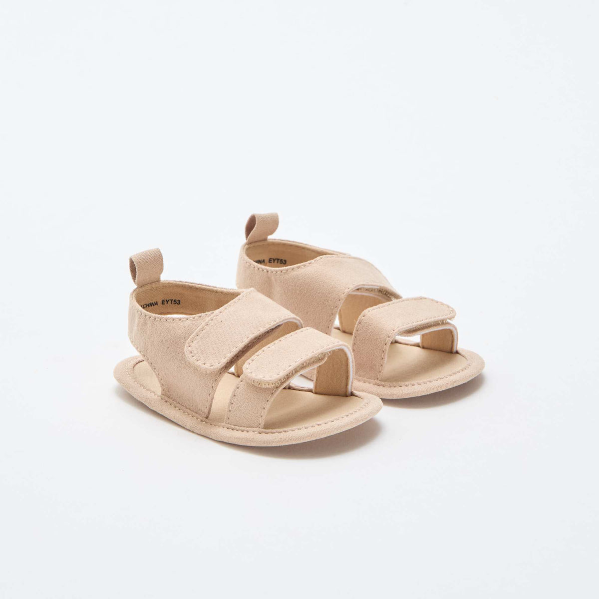 Sandalias suaves con 2 tiras BEIGE