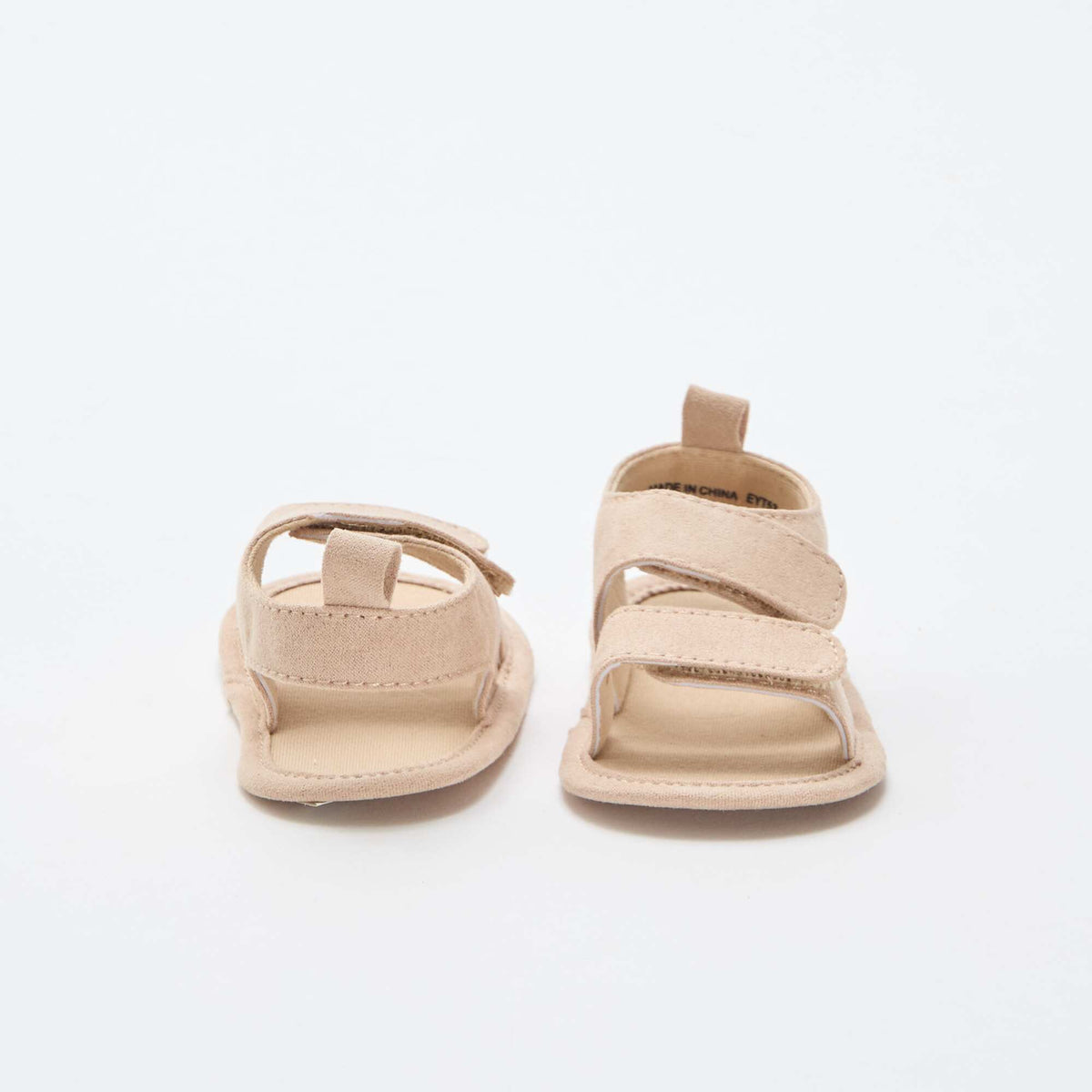 Sandalias suaves con 2 tiras BEIGE