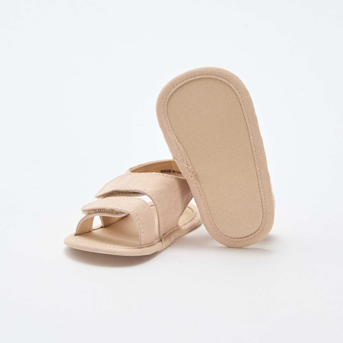 Sandalias suaves con 2 tiras BEIGE