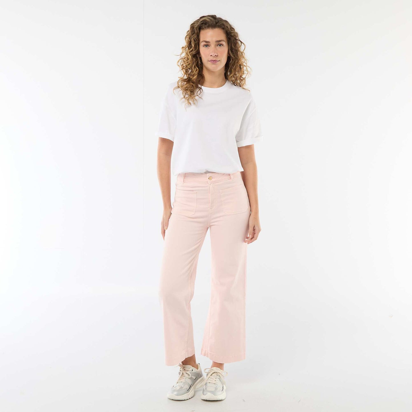 Pantalón wide leg colorido ROSA