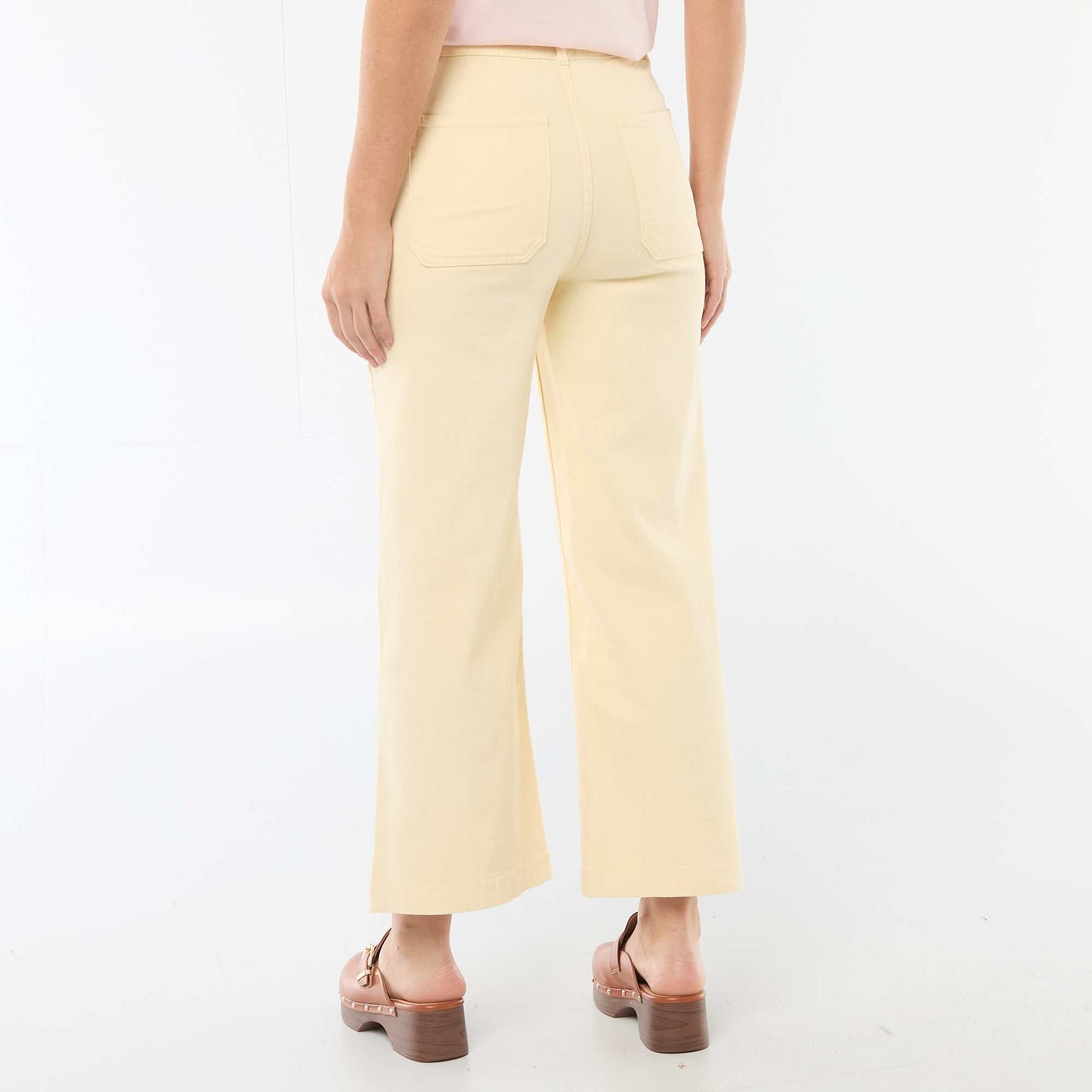 Pantalón wide leg colorido AMARILLO