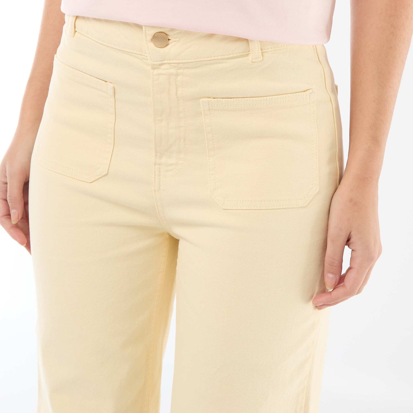 Pantalón wide leg colorido AMARILLO