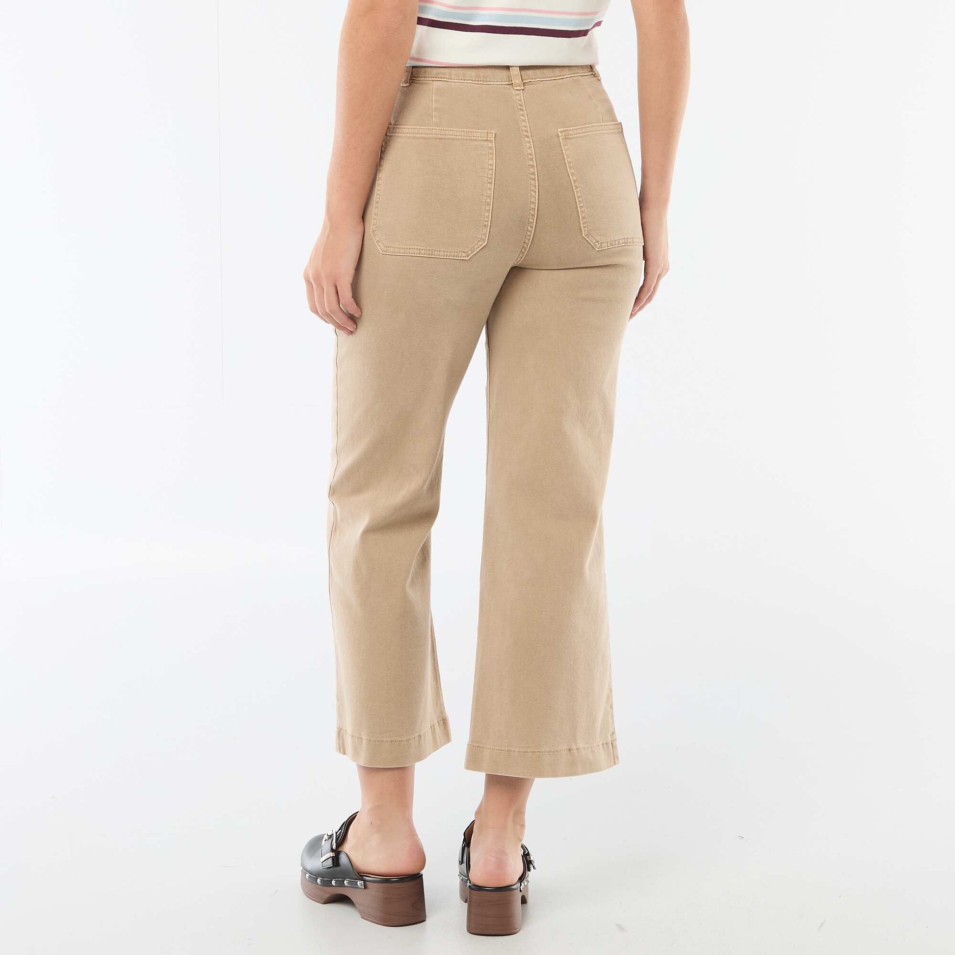 Pantalón wide leg colorido BEIGE