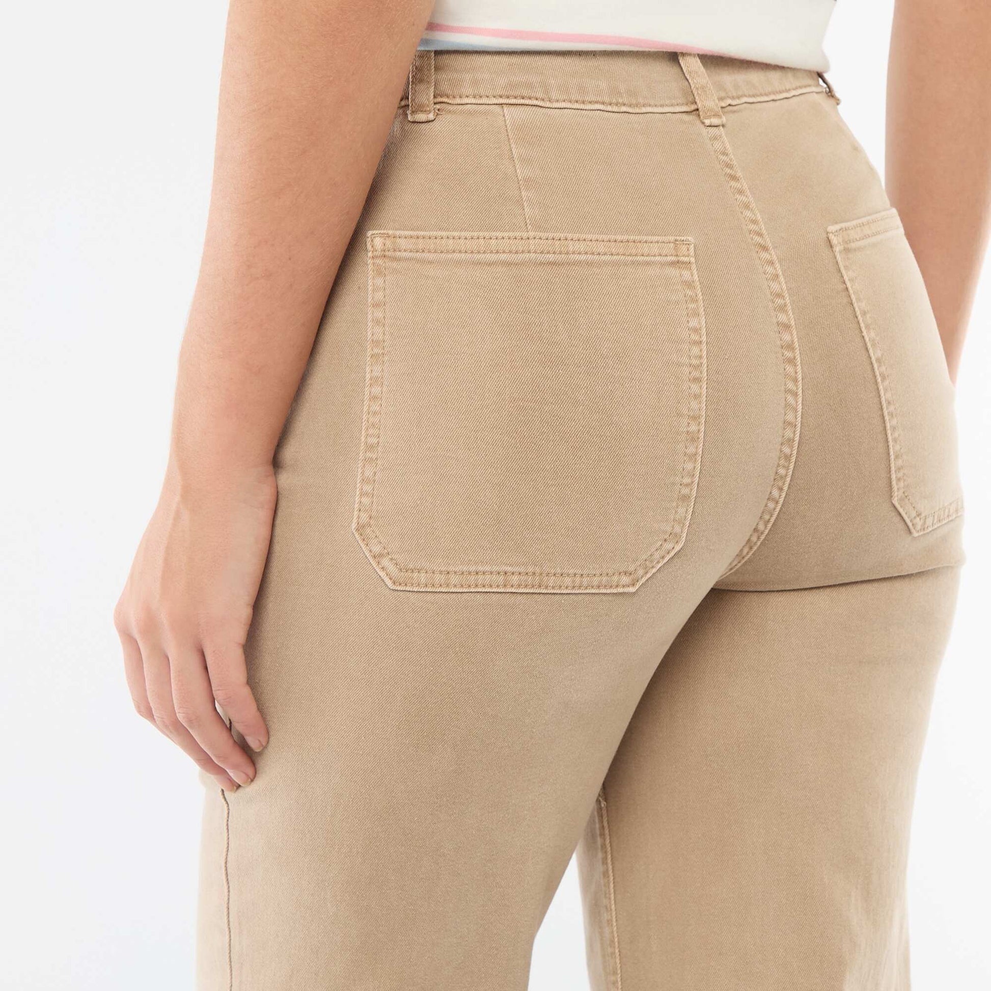 Pantalón wide leg colorido BEIGE