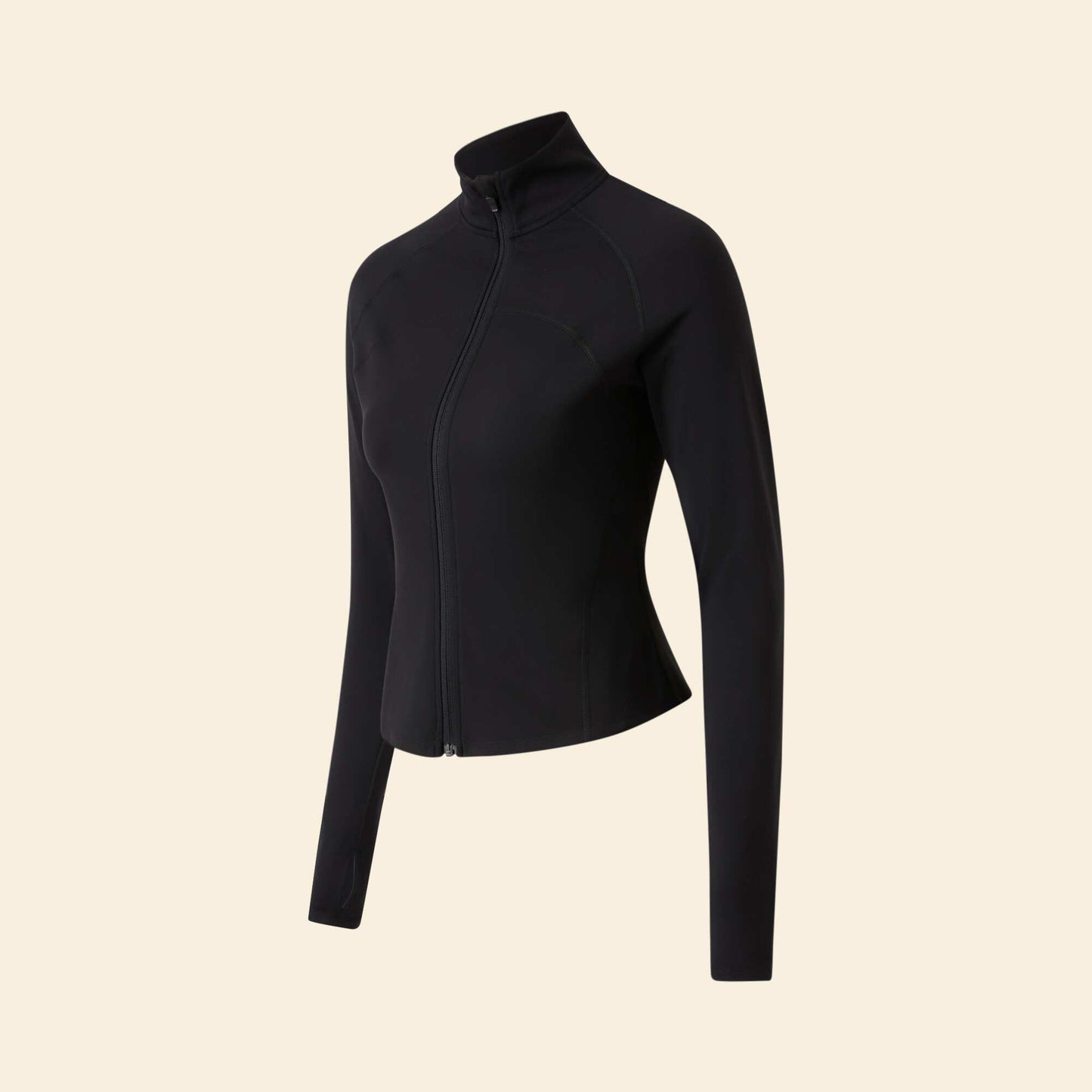 Chaqueta deportiva con cremallera NEGRO