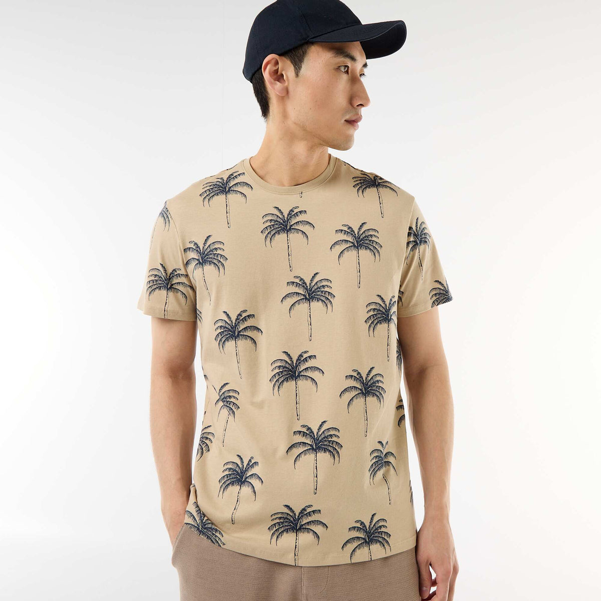 Camiseta estampada con diseño original BEIGE