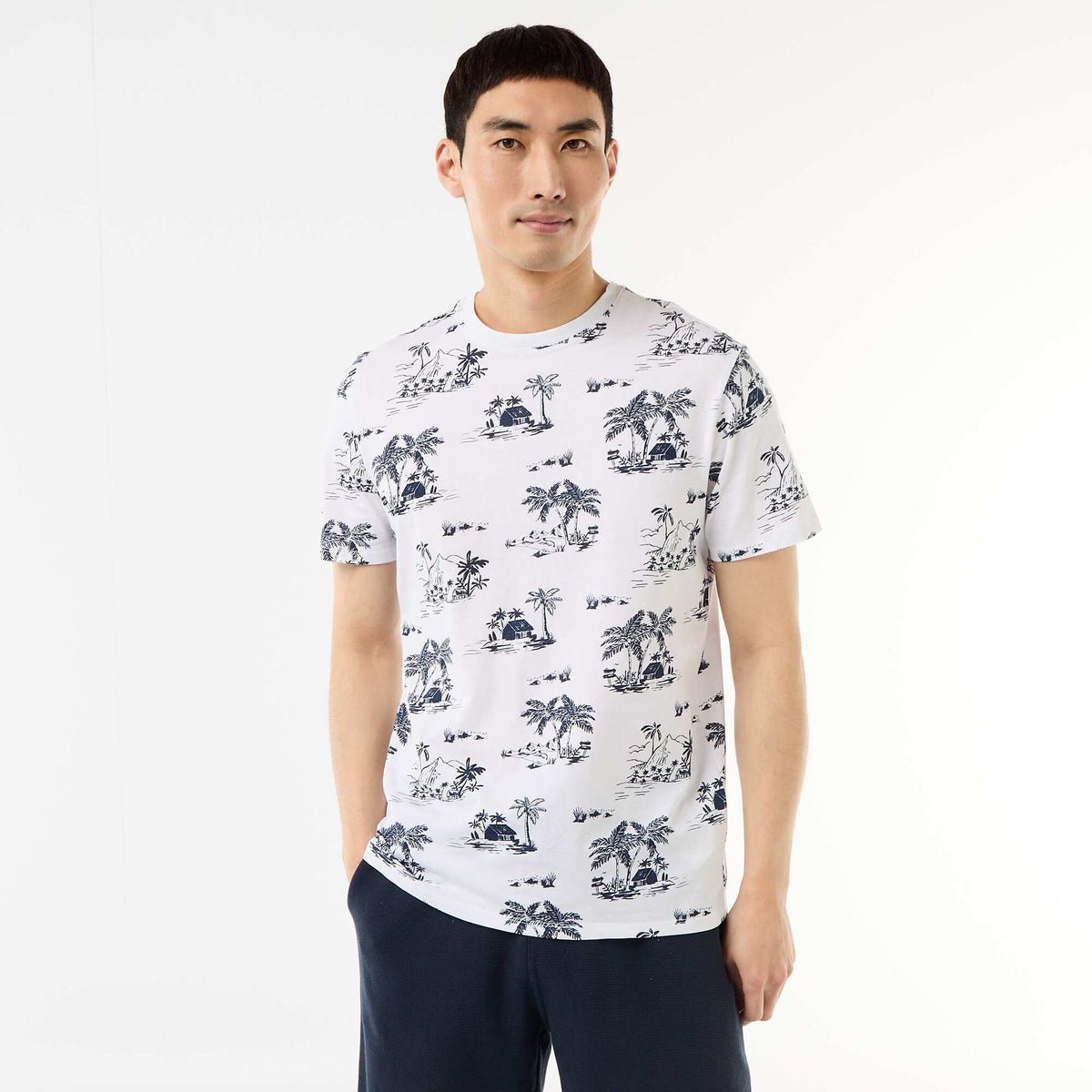 Camiseta estampada con diseño original BLANCO