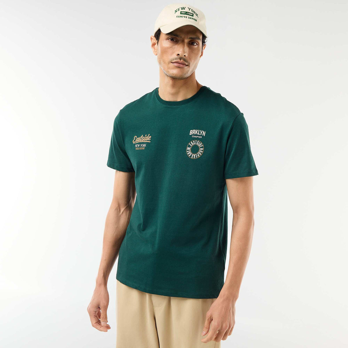 Camiseta estampada con diseño original VERDE