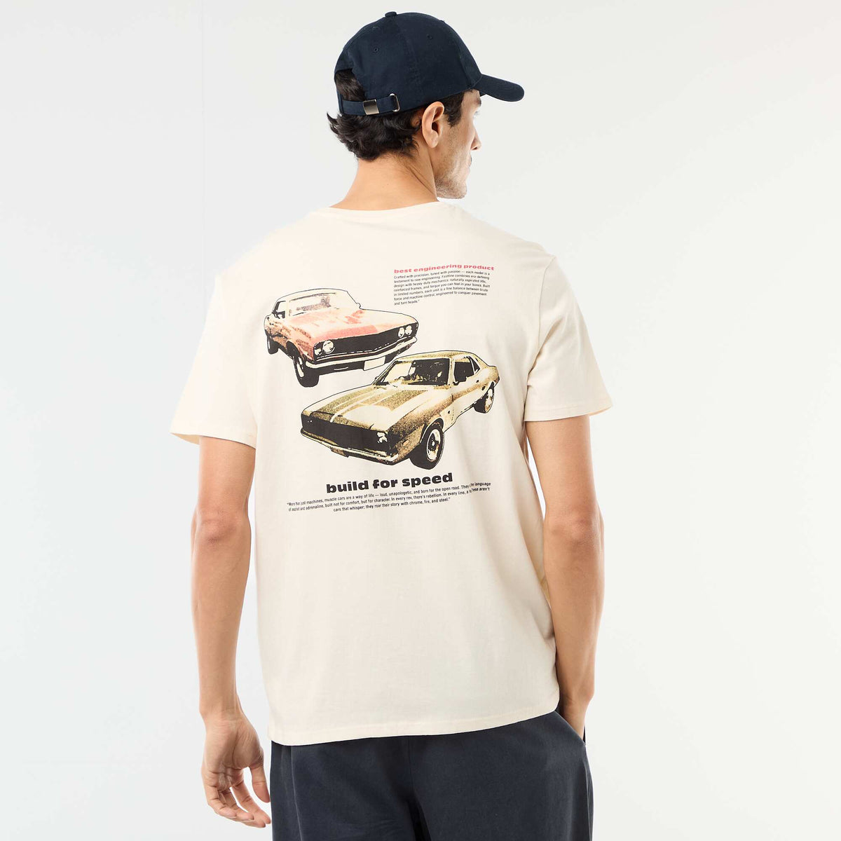 Camiseta estampada con diseño original BLANCO