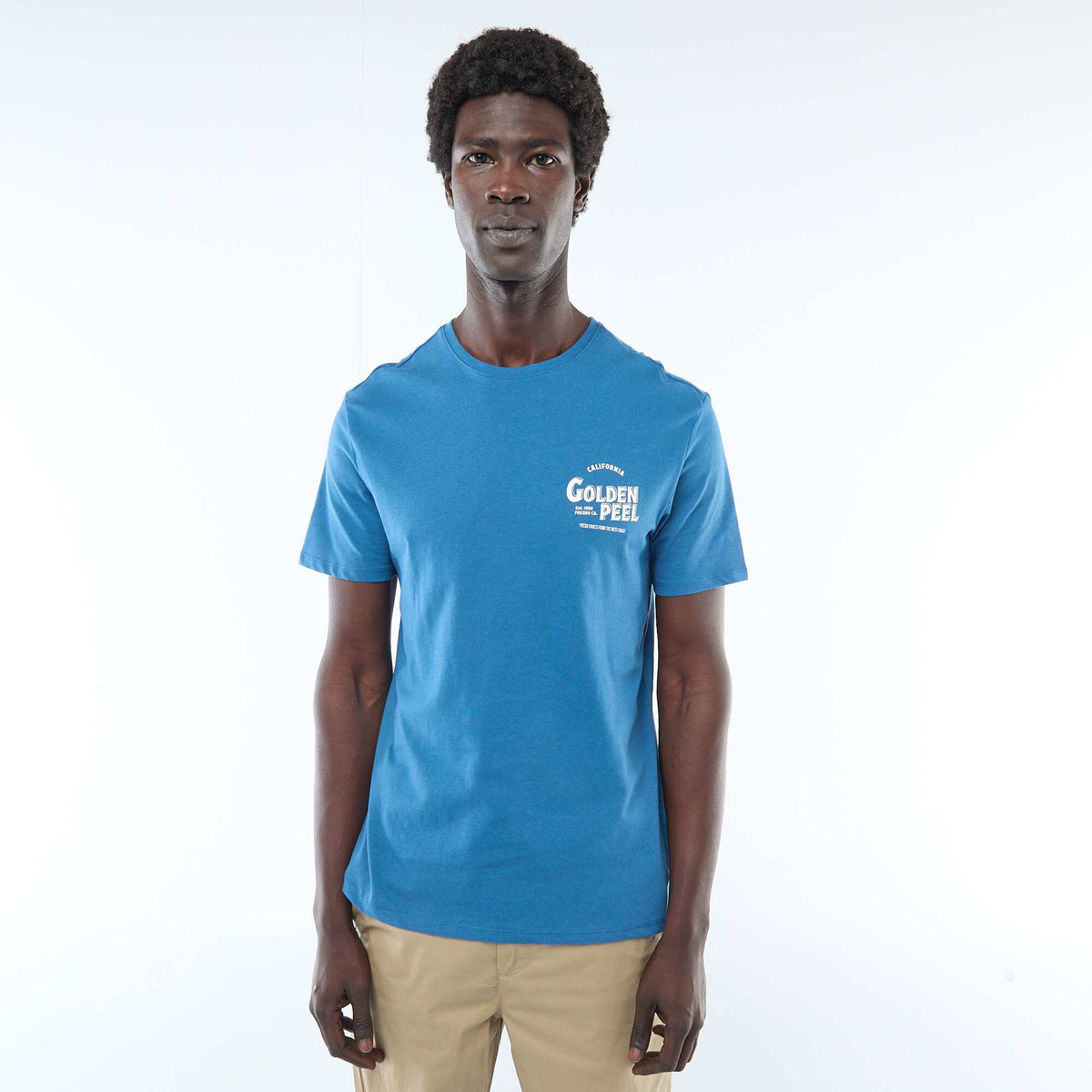 Camiseta estampada con diseño original AZUL