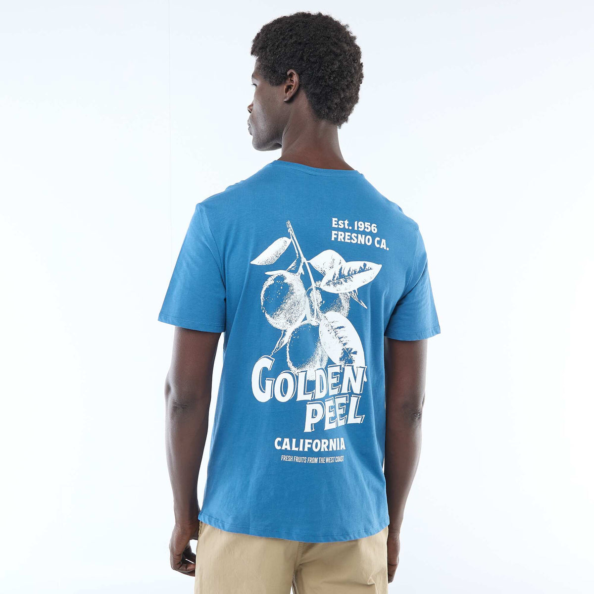 Camiseta estampada con diseño original AZUL