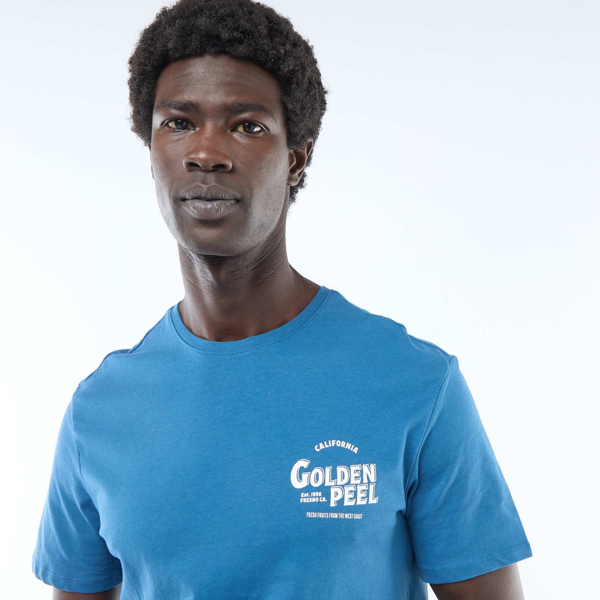Camiseta estampada con diseño original AZUL