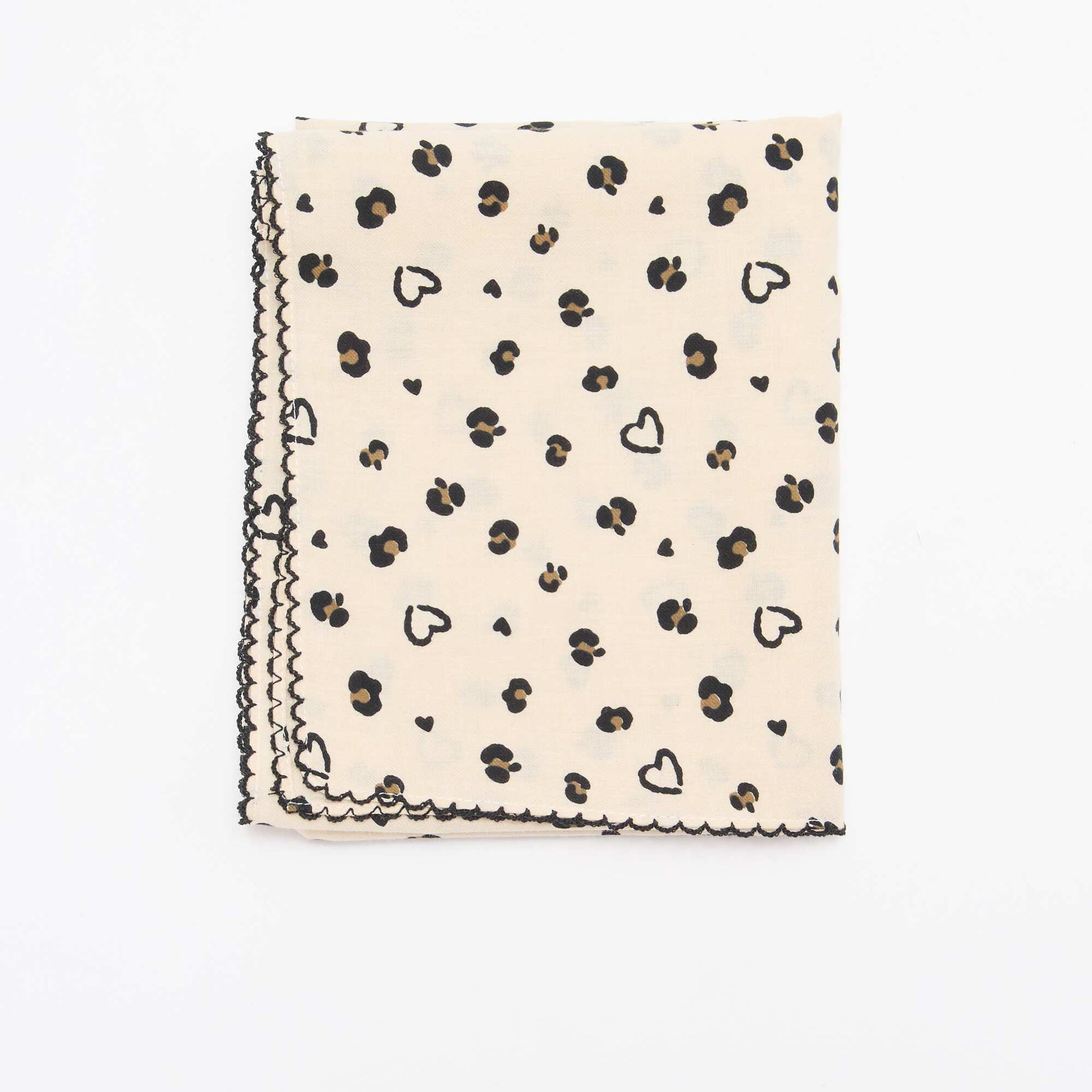 Pañuelo cuadrado estampado MARRON
