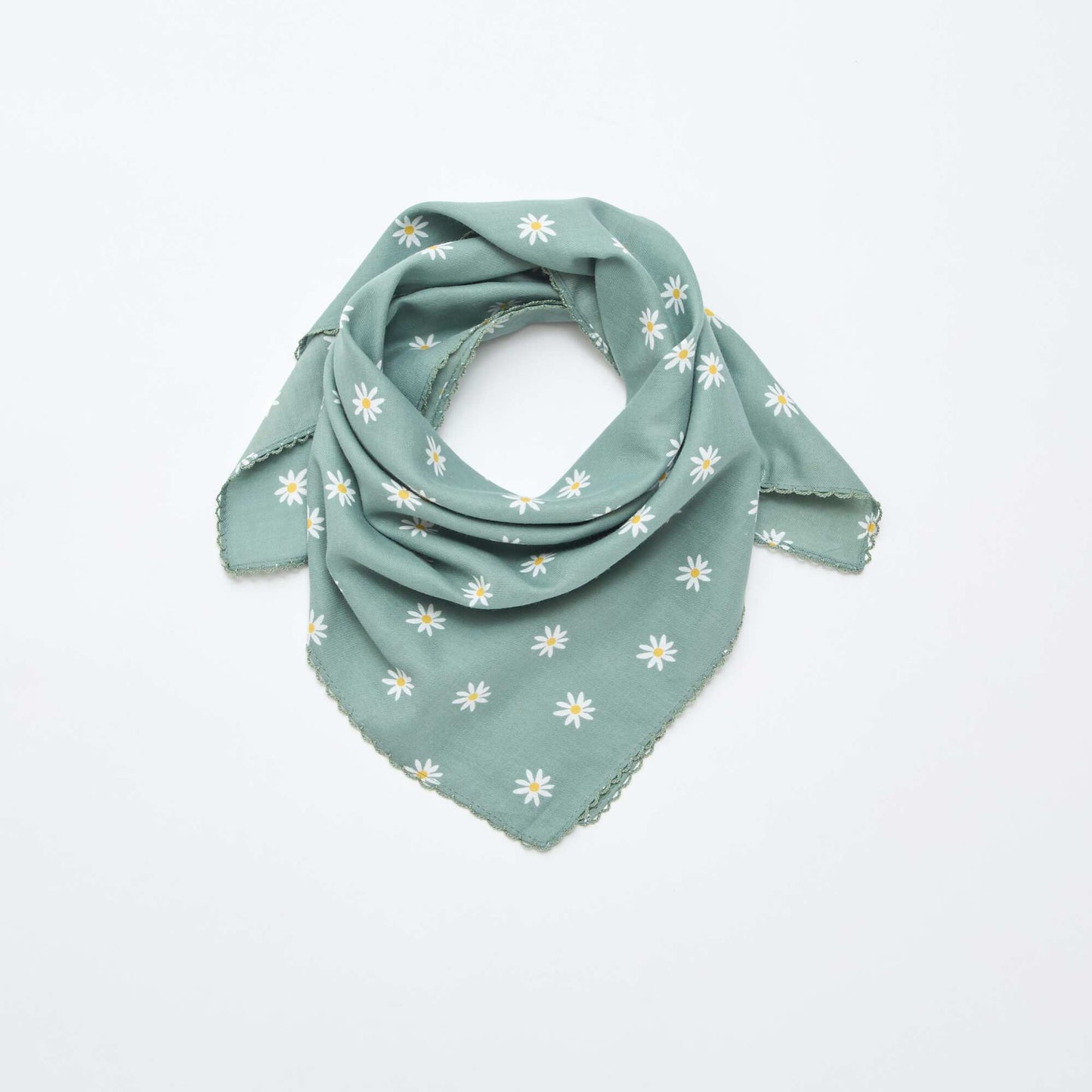 Pañuelo cuadrado estampado VERDE