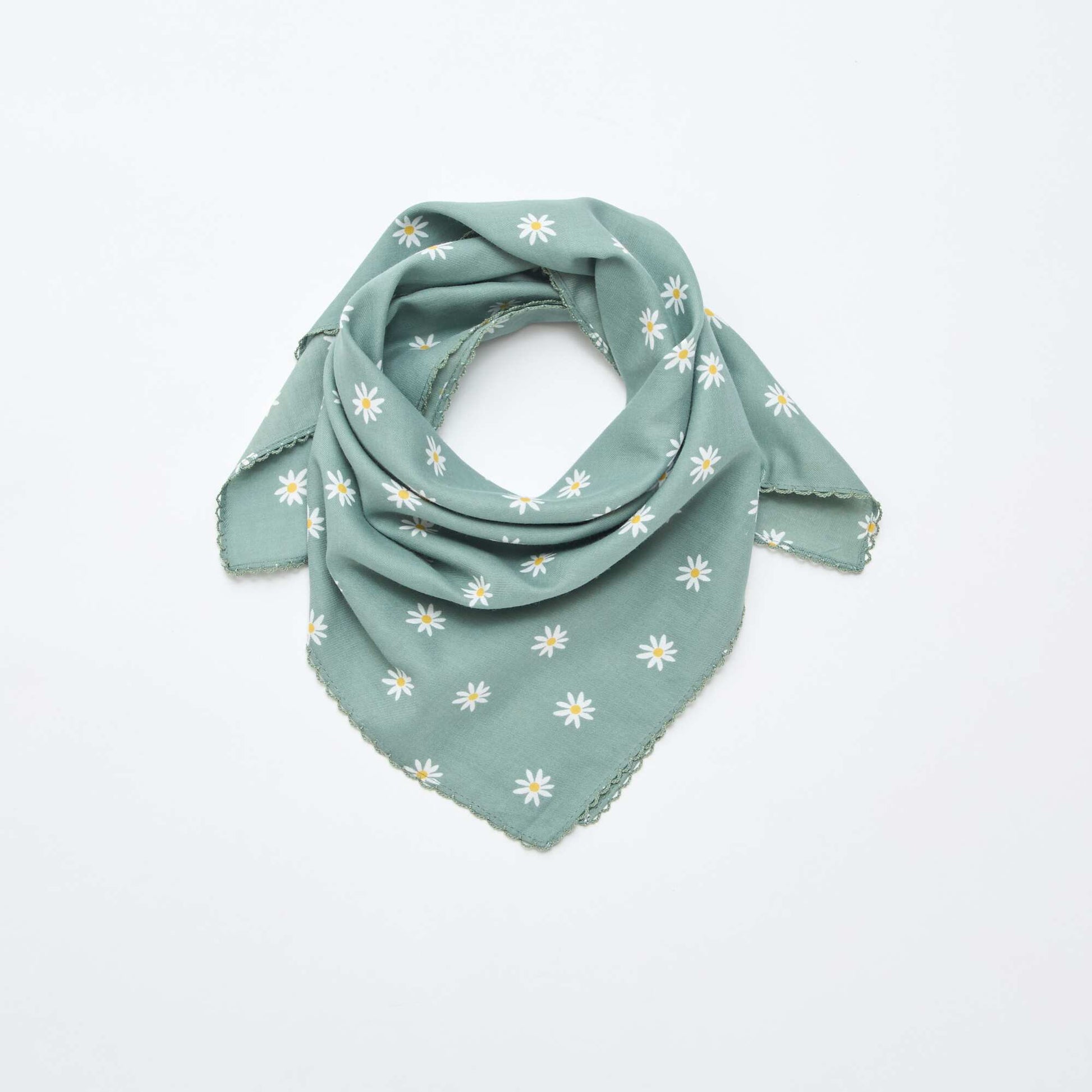 Pañuelo cuadrado estampado VERDE