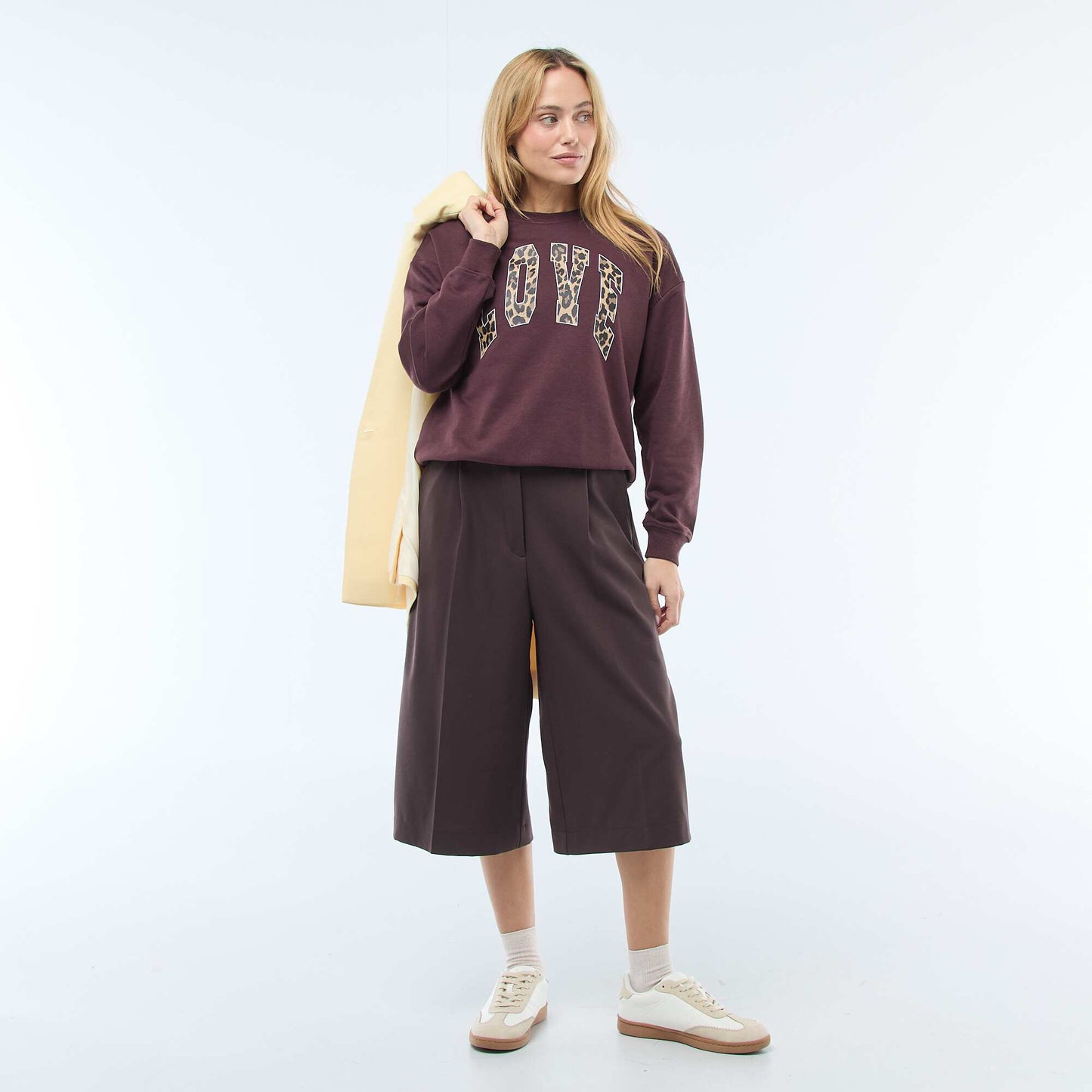 Buzo de felpa ligera con estampado ROJO