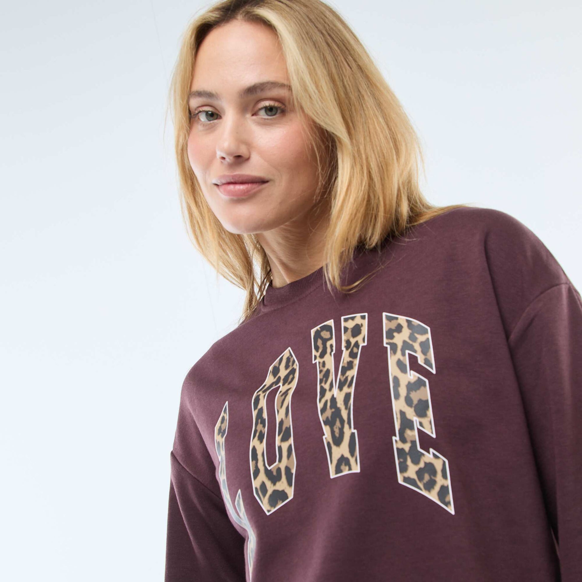 Buzo de felpa ligera con estampado ROJO