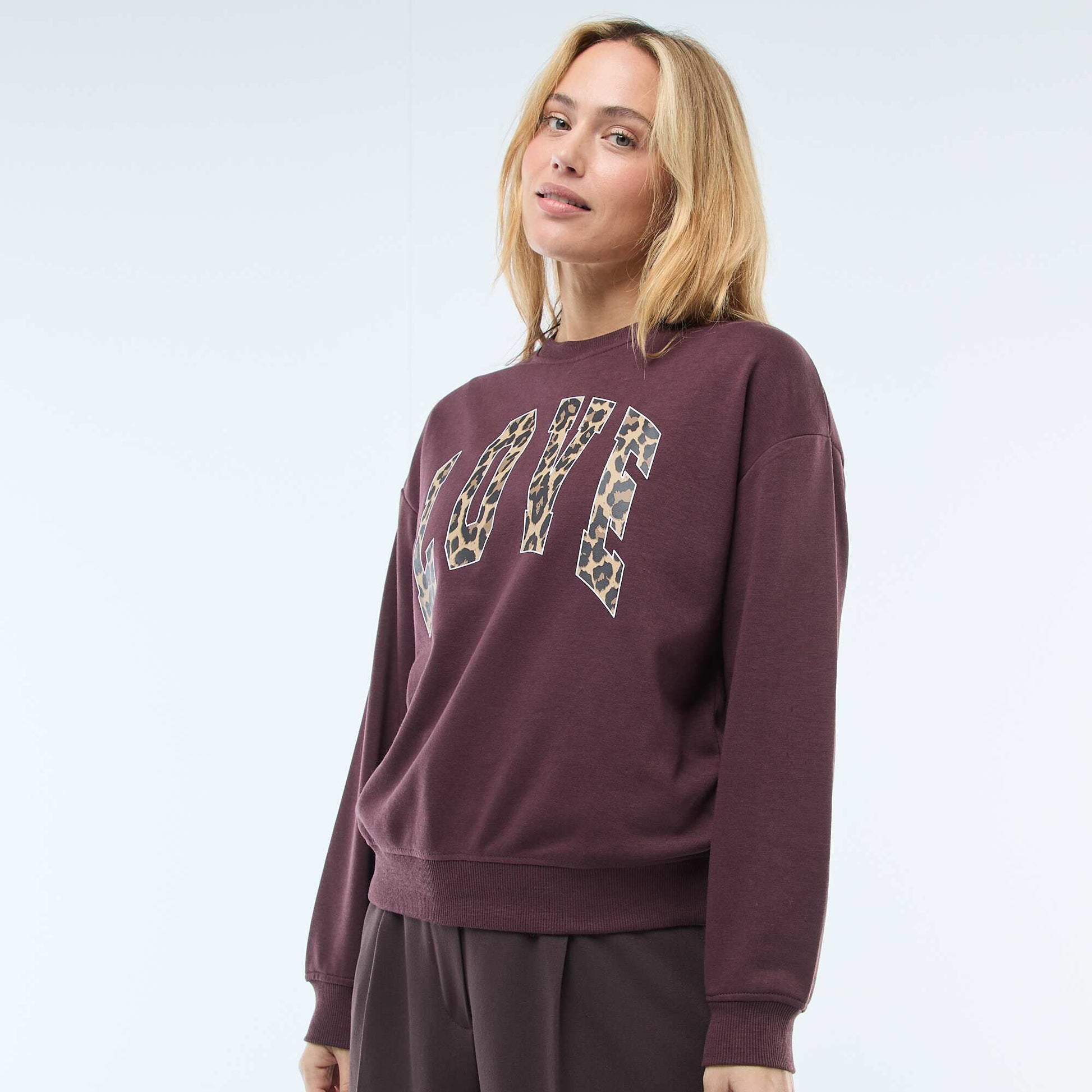 Buzo de felpa ligera con estampado ROJO