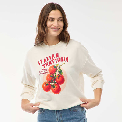 Buzo de felpa ligera con estampado BLANCO