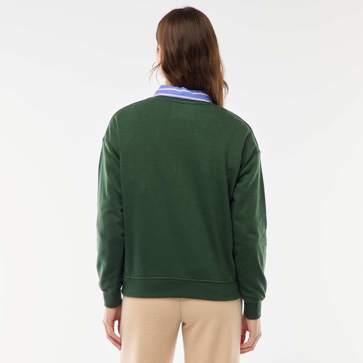 Buzo de felpa ligera con estampado VERDE