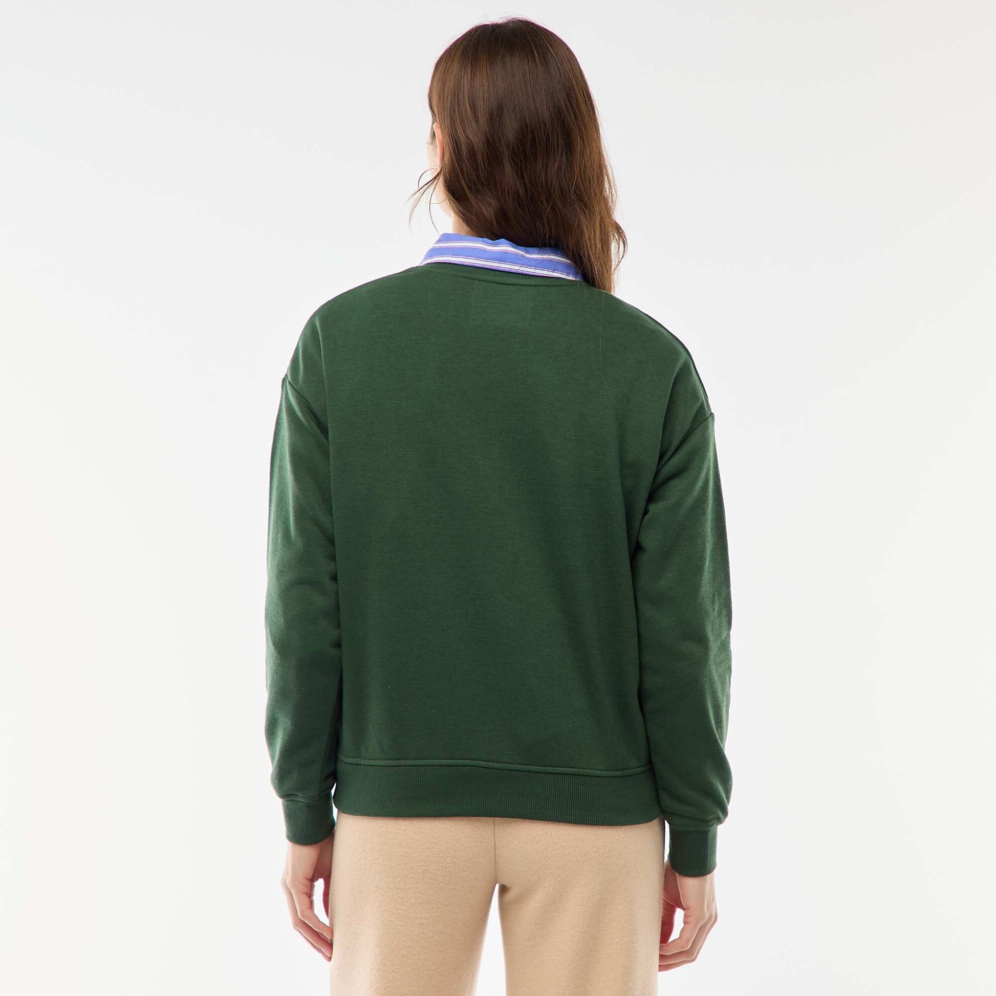 Buzo de felpa ligera con estampado VERDE
