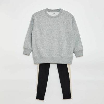 Conjunto buzo + legging - 2 piezas GRIS