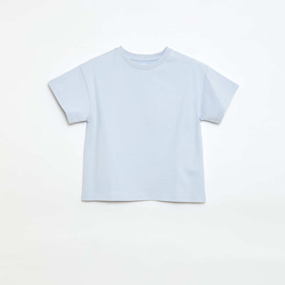 Camiseta de punto sweater de manga corta AZUL