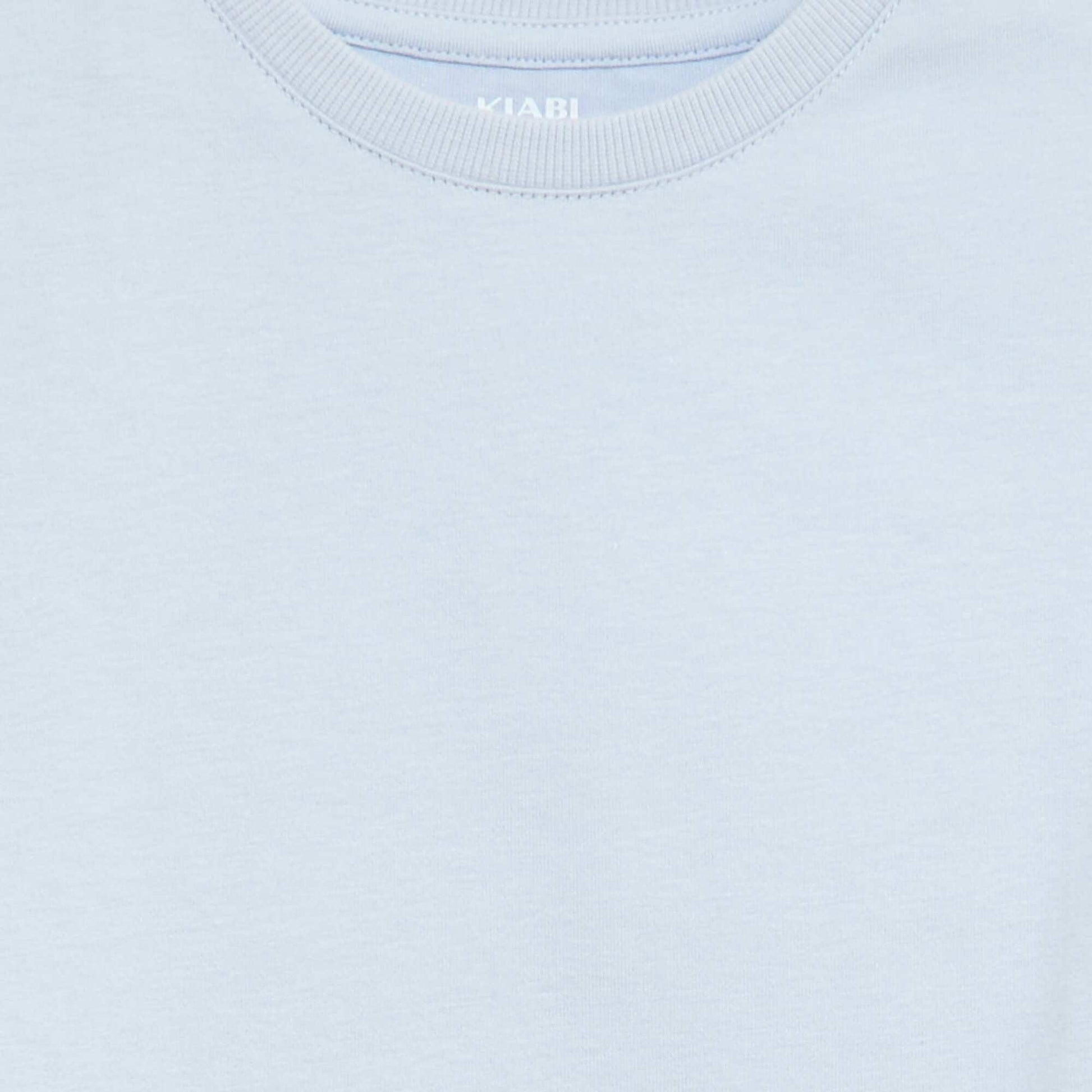 Camiseta de punto sweater de manga corta AZUL