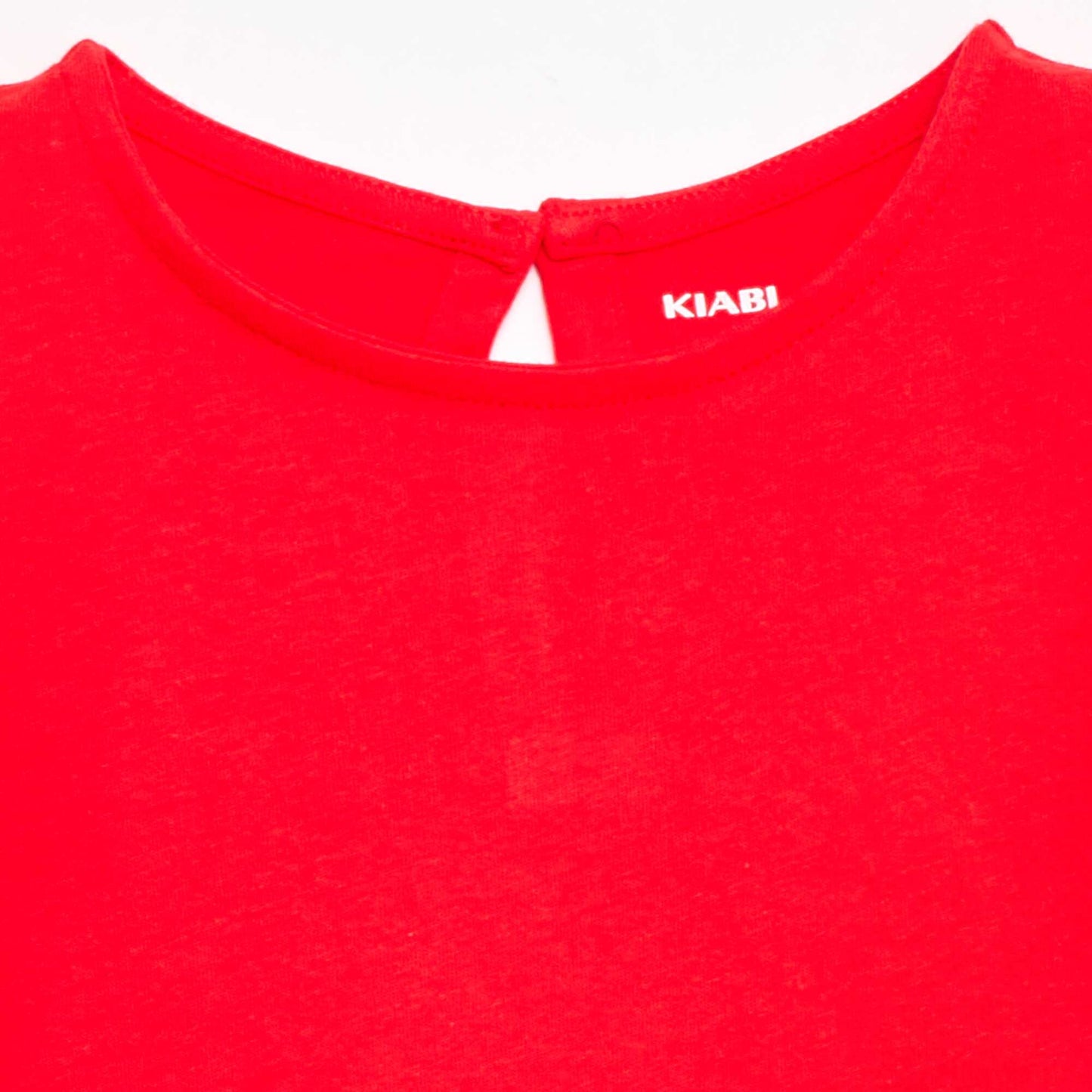 Camiseta de manga corta con bordado inglés ROJO