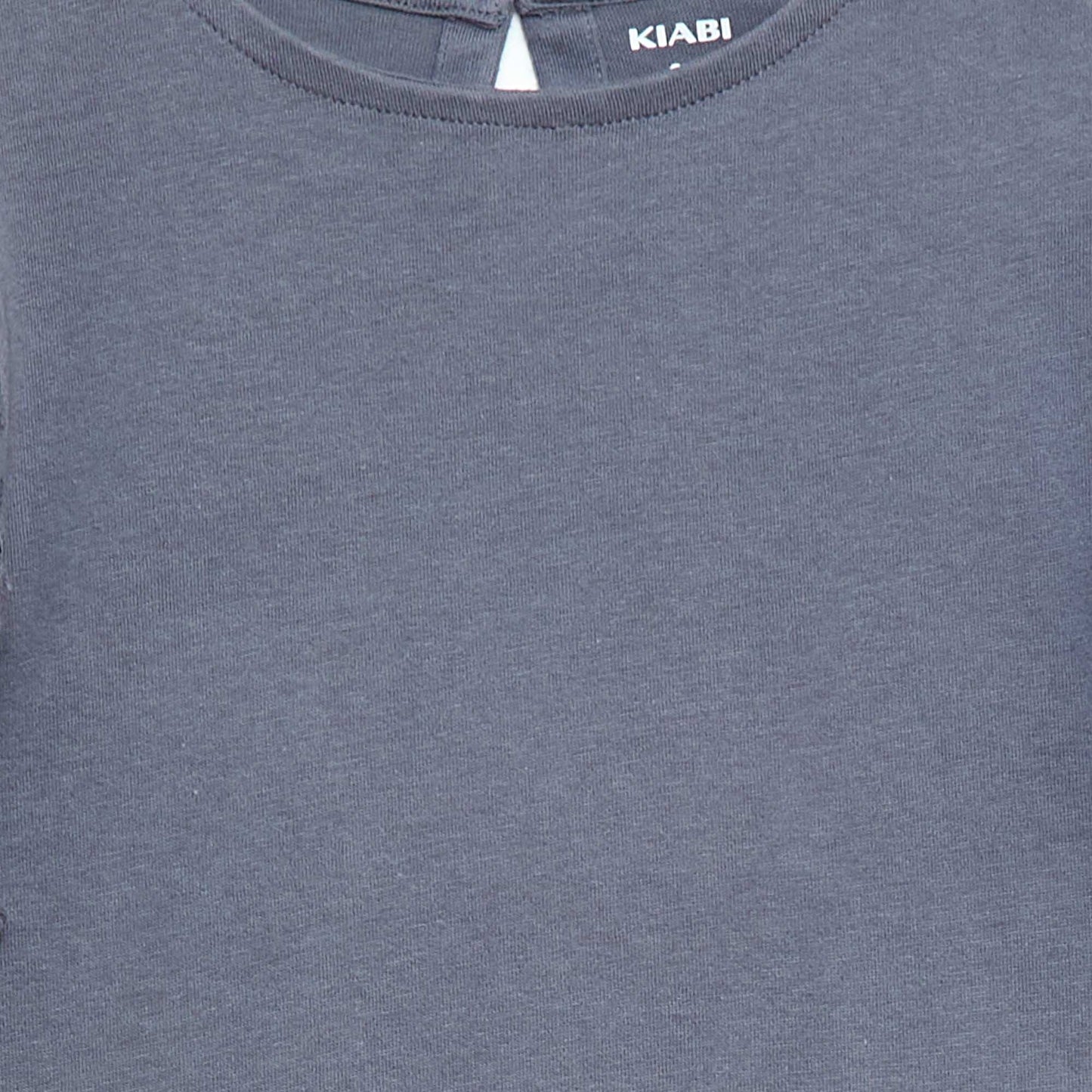 Camiseta de manga corta con bordado inglés GRIS