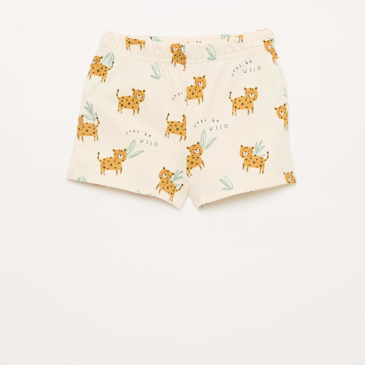 Conjunto de pijama corto camiseta + pantalón corto - 2 piezas BEIGE