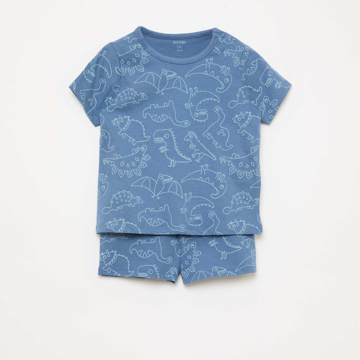 Conjunto de pijama corto camiseta + pantalón corto - 2 piezas AZUL