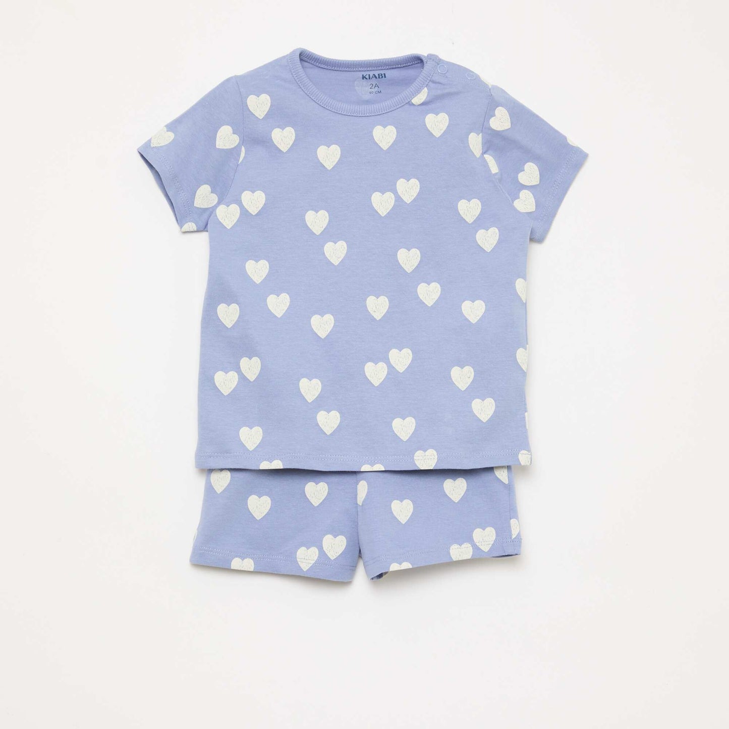Conjunto de pijama corto camiseta + pantalón corto - 2 piezas AZUL