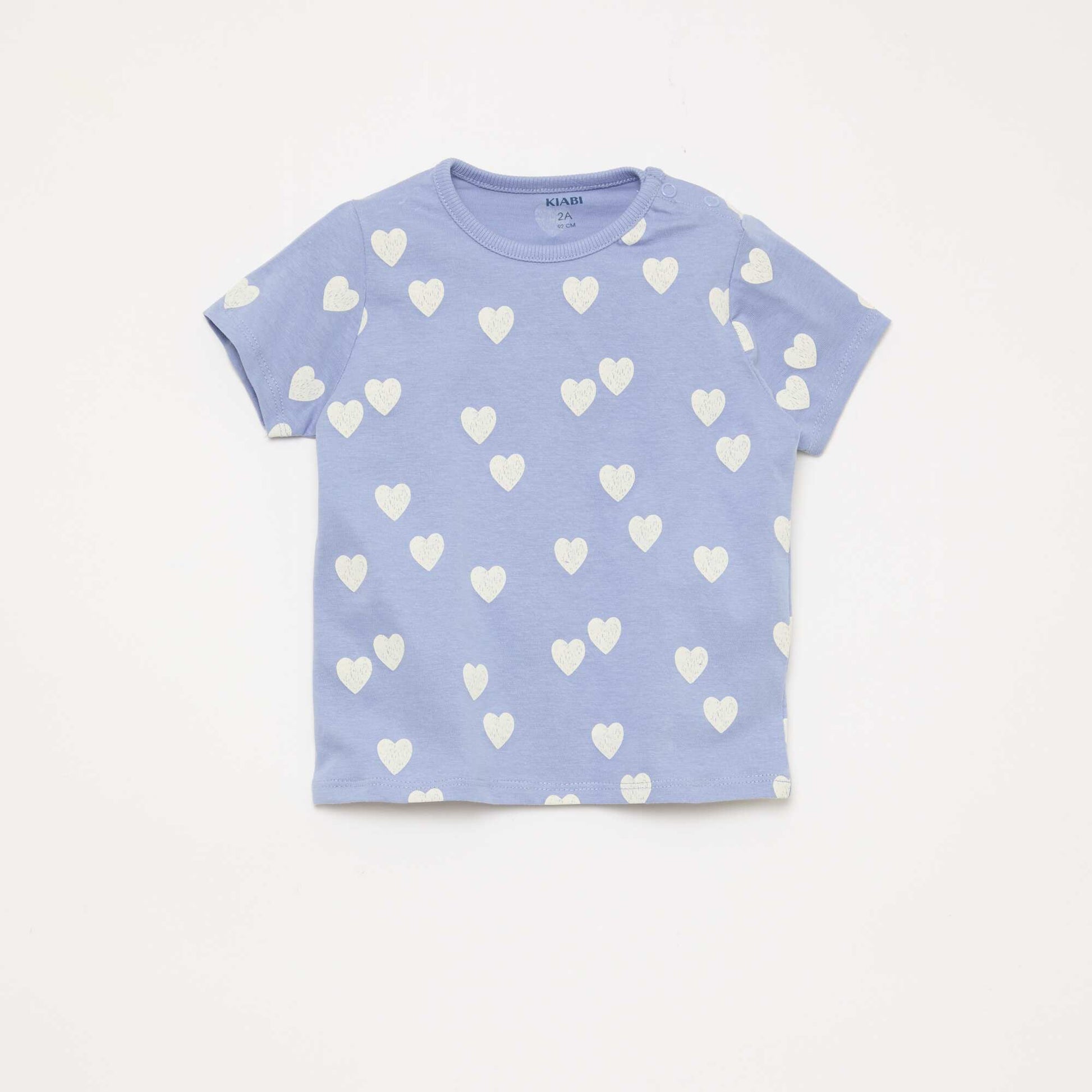 Conjunto de pijama corto camiseta + pantalón corto - 2 piezas AZUL