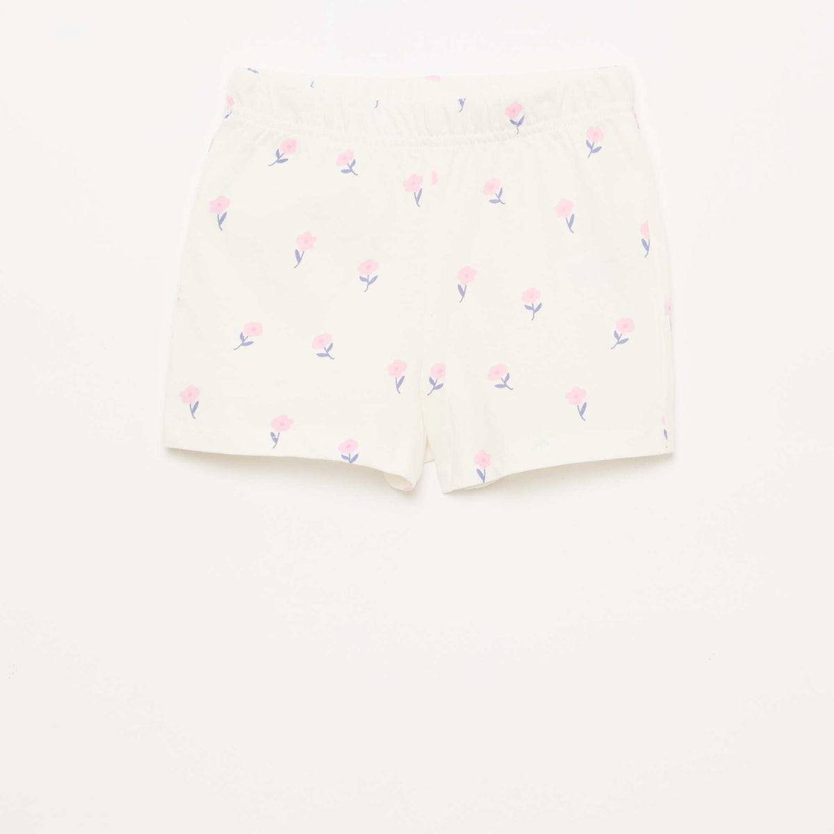 Conjunto de pijama corto camiseta + pantalón corto - 2 piezas BLANCO