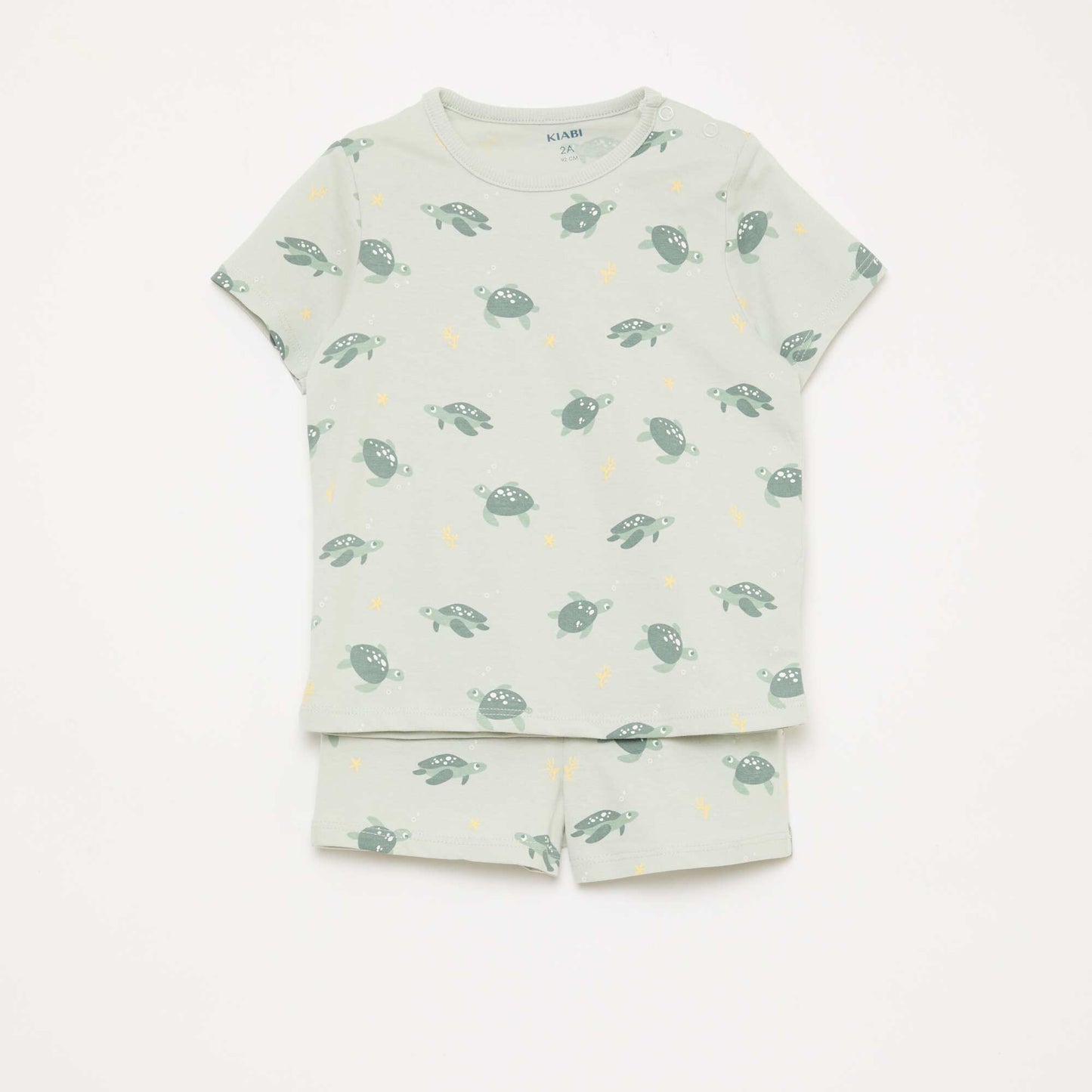 Conjunto de pijama corto camiseta + pantalón corto - 2 piezas VERDE