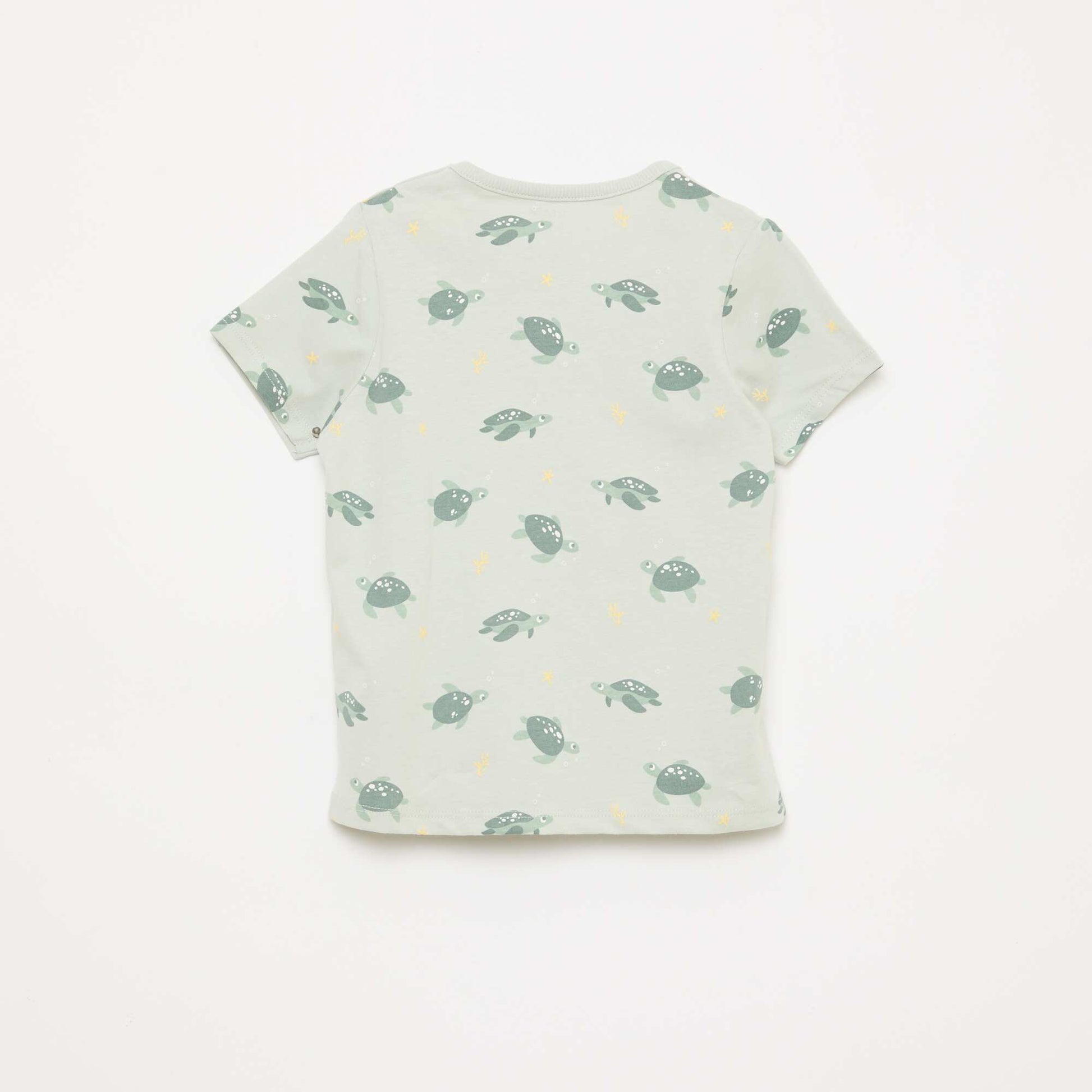 Conjunto de pijama corto camiseta + pantalón corto - 2 piezas VERDE