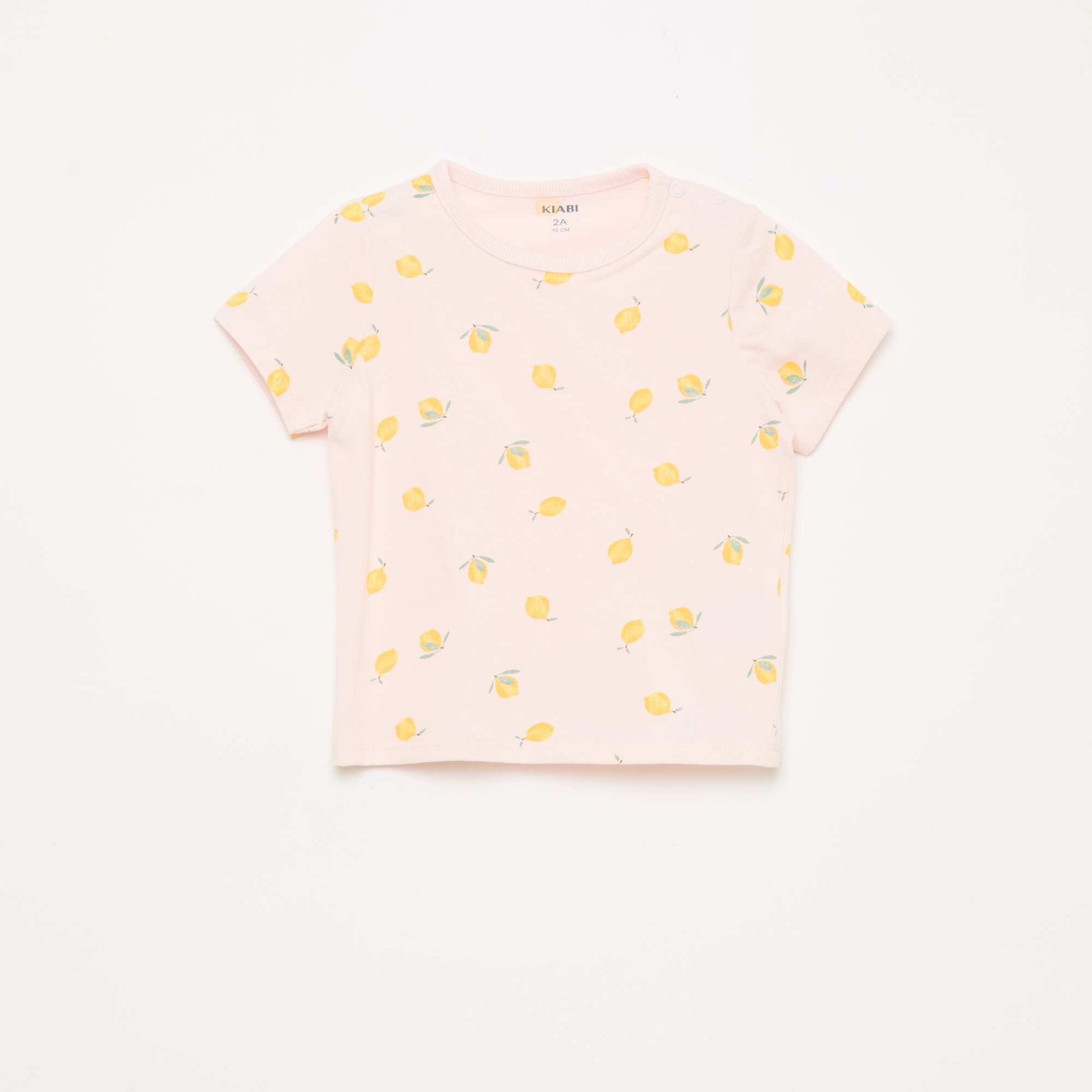Conjunto de pijama corto camiseta + pantalón corto - 2 piezas ROSA