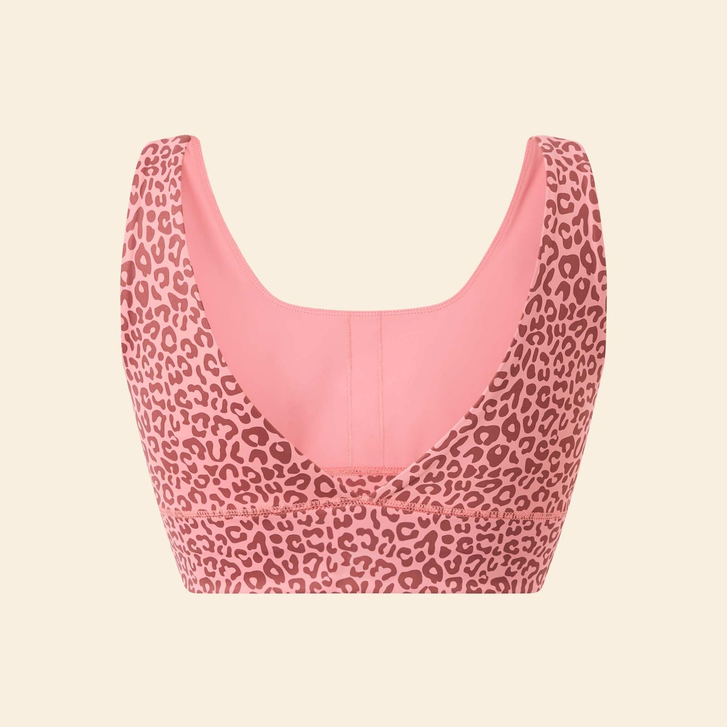 Sujetador deportivo estampado leopardo sujeción ligera ROSA
