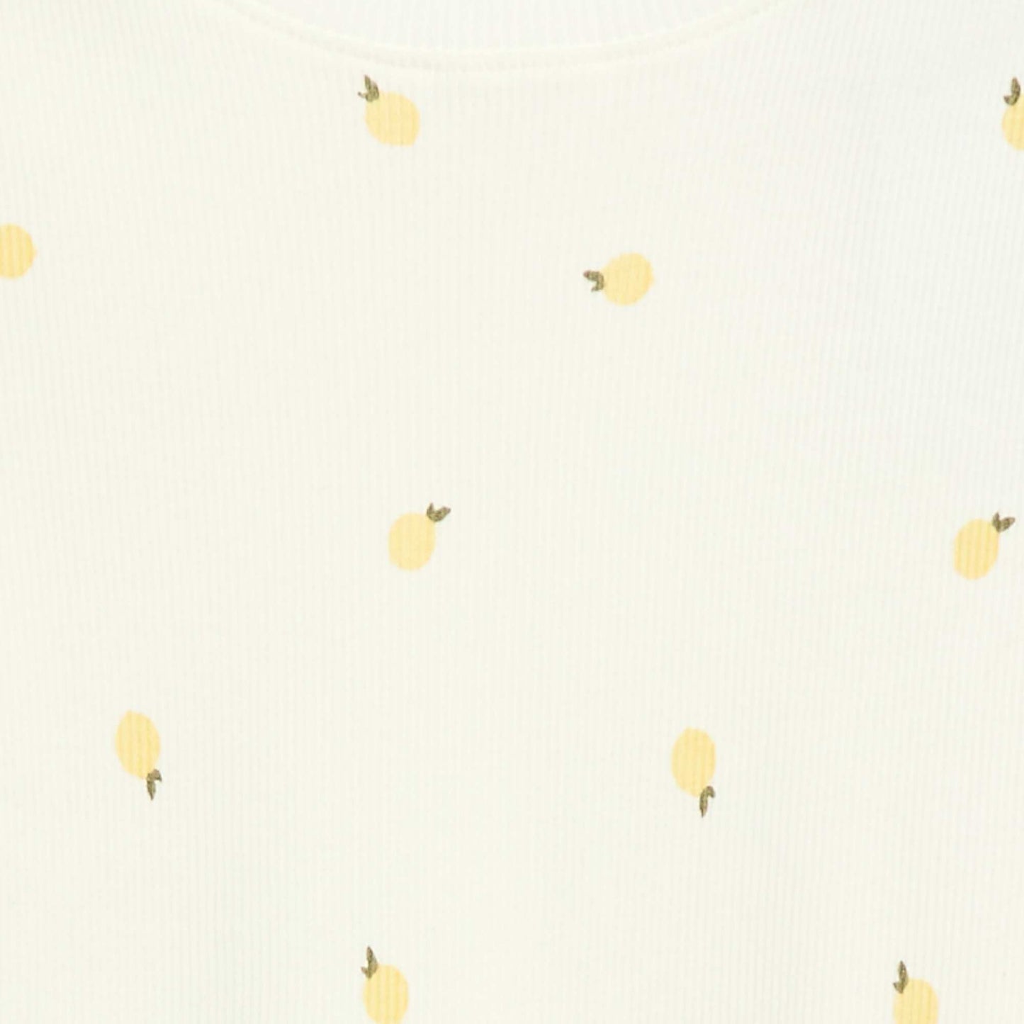Camiseta de canalé con mangas cortas con volantes BLANCO