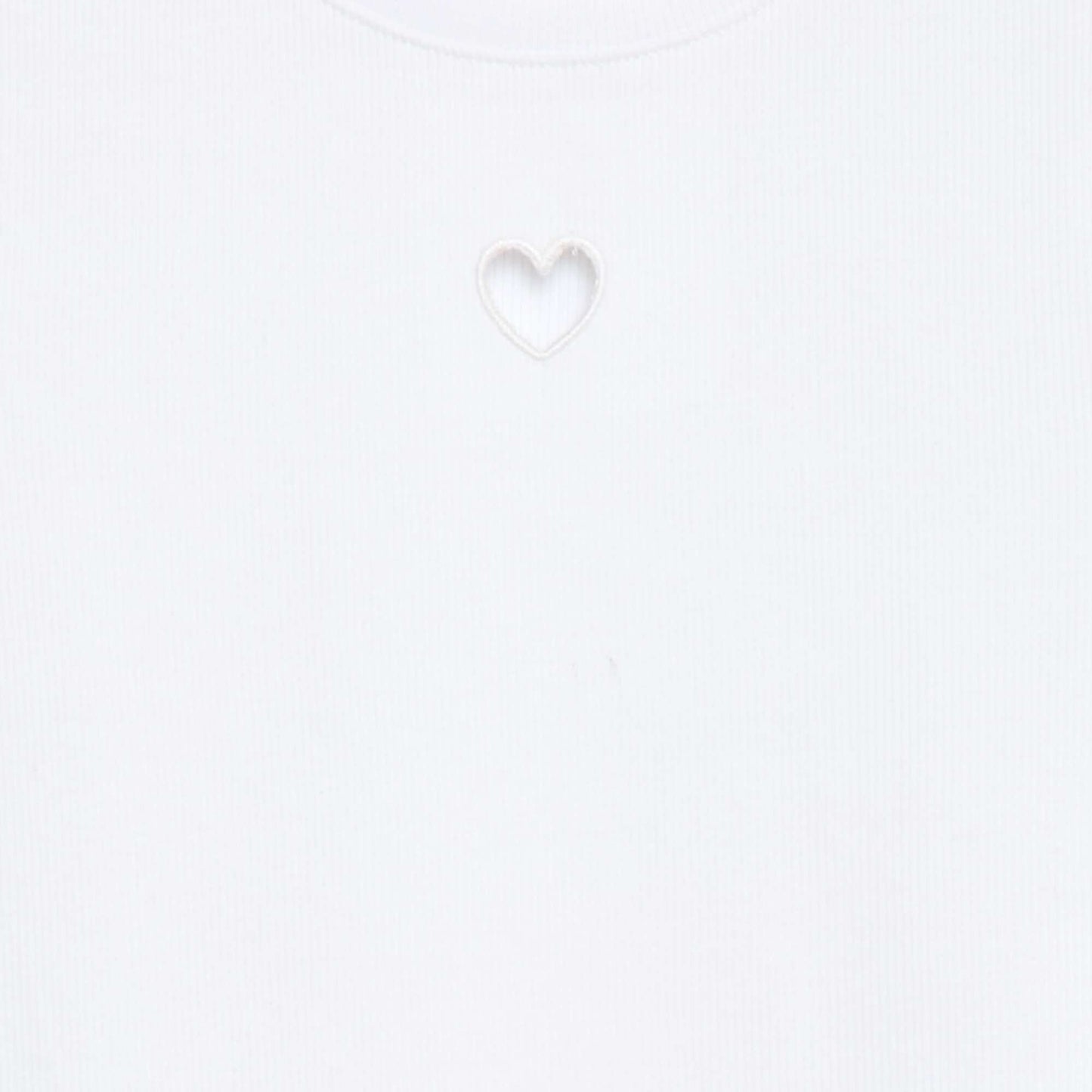 Camiseta de manga corta con forma calada BLANCO