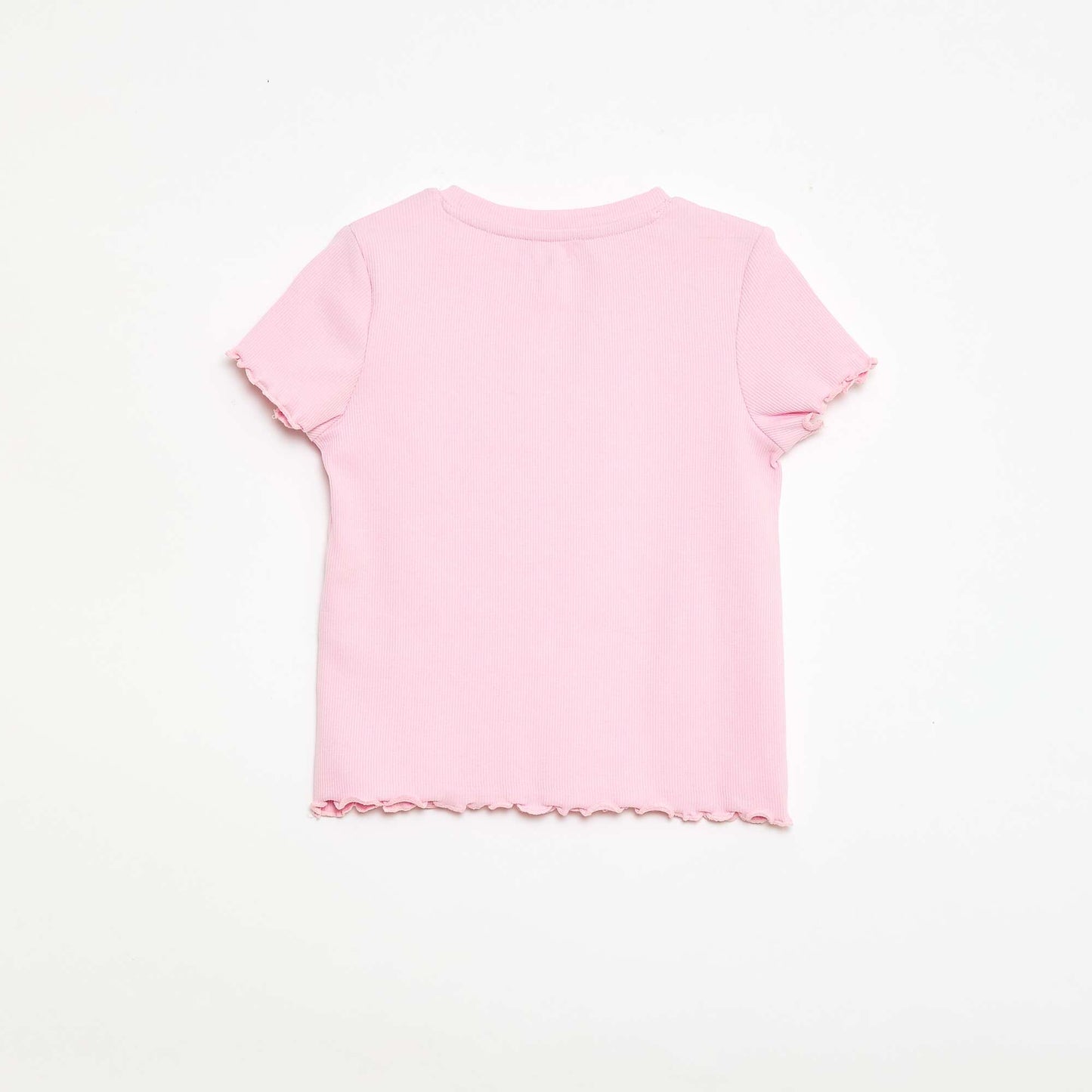 Camiseta de manga corta con forma calada ROSA